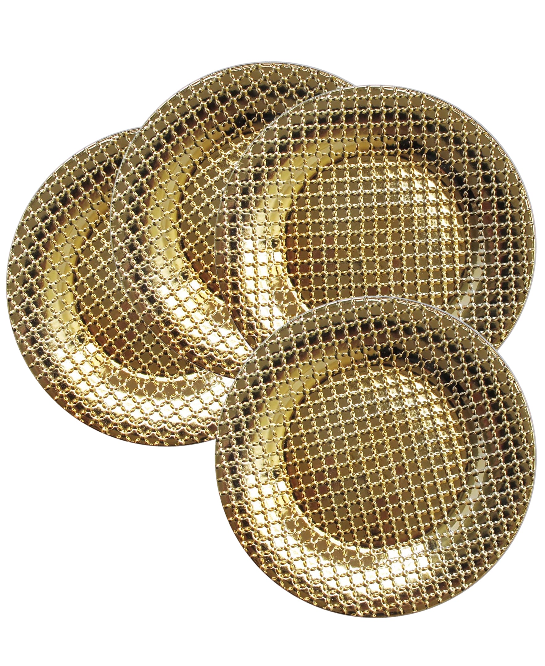 Links Gold 4-Piece Set Charger Plates 13"D