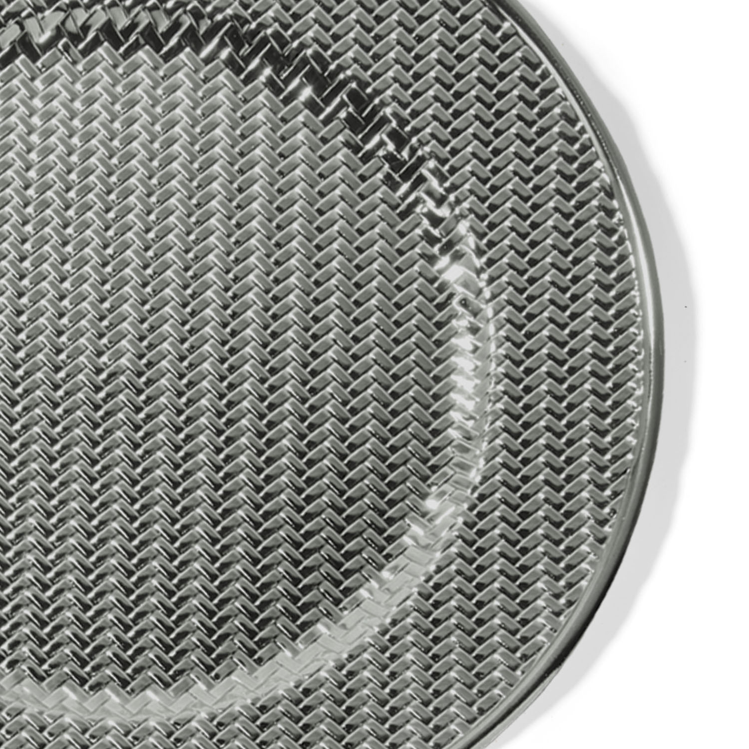 Aubrey Electroplated Gray Antiqued Charger Set of 4 13"D