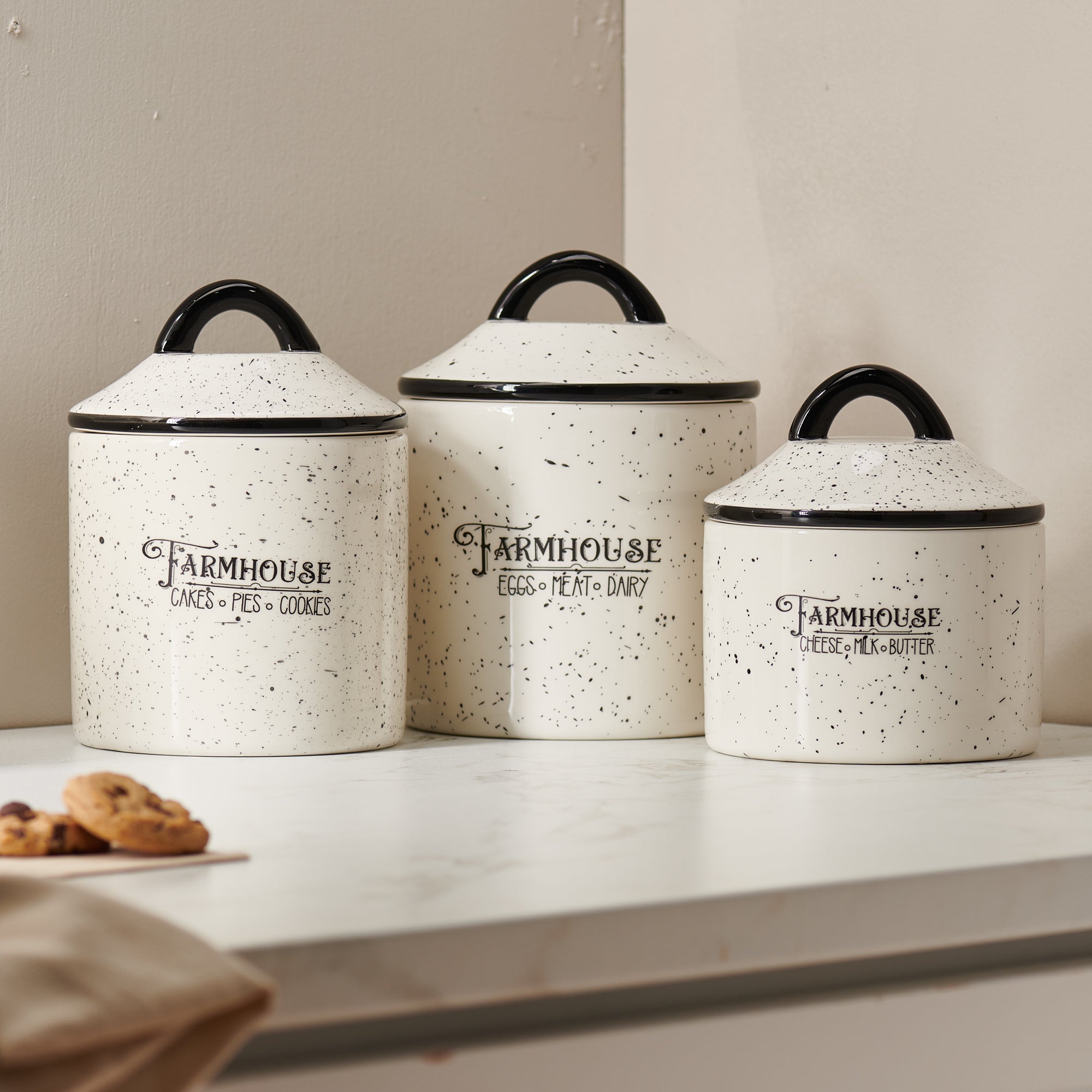 Farm House 3 Piece Canister Set