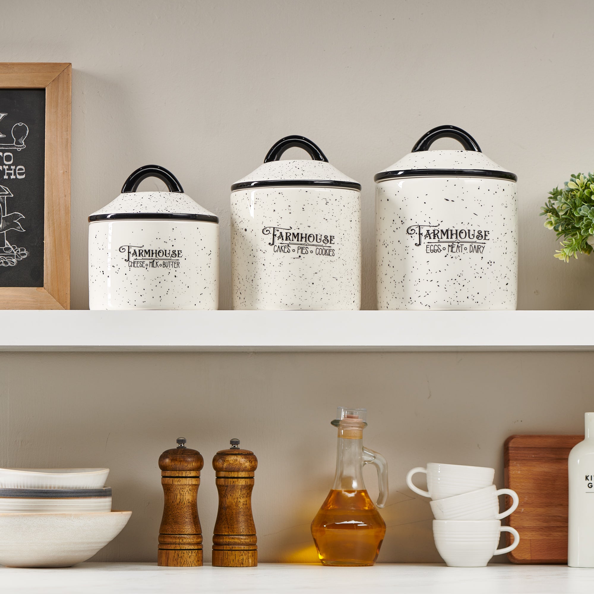Farm House 3 Piece Canister Set
