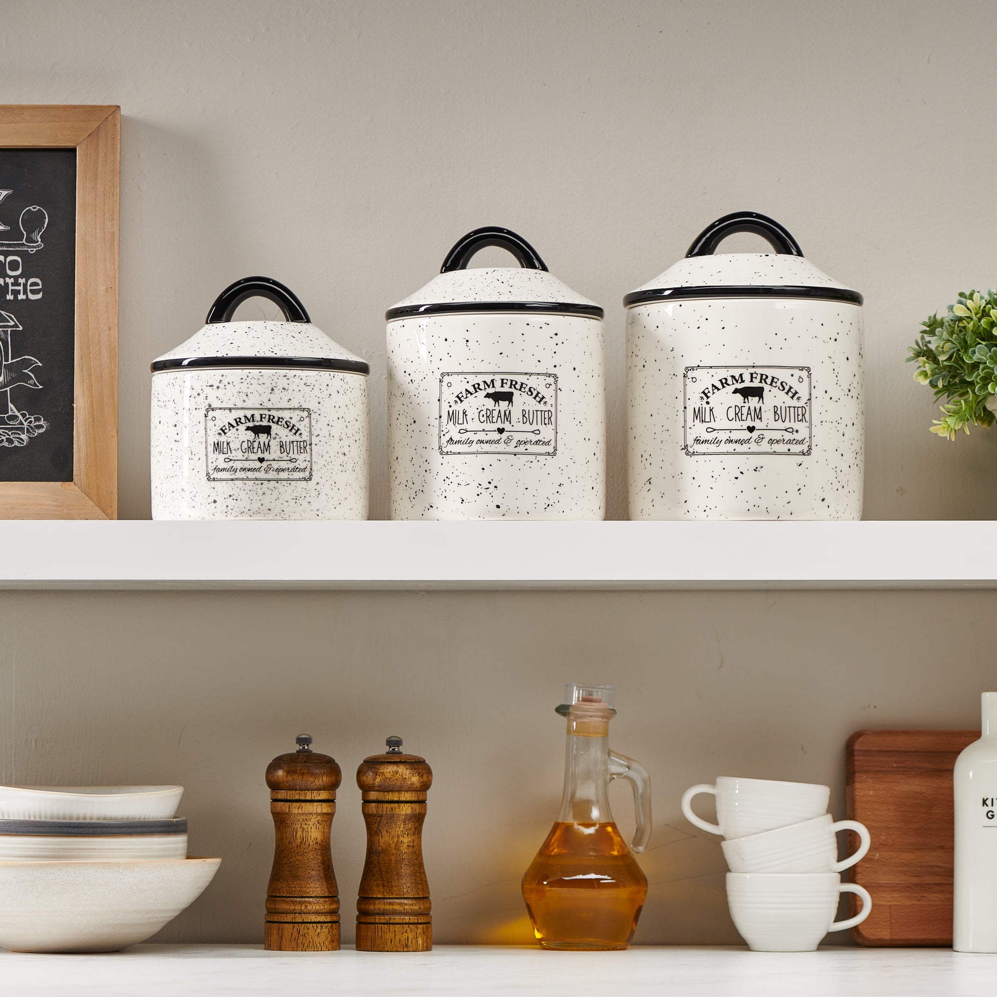Farm Fresh 3 Pc Canister Set