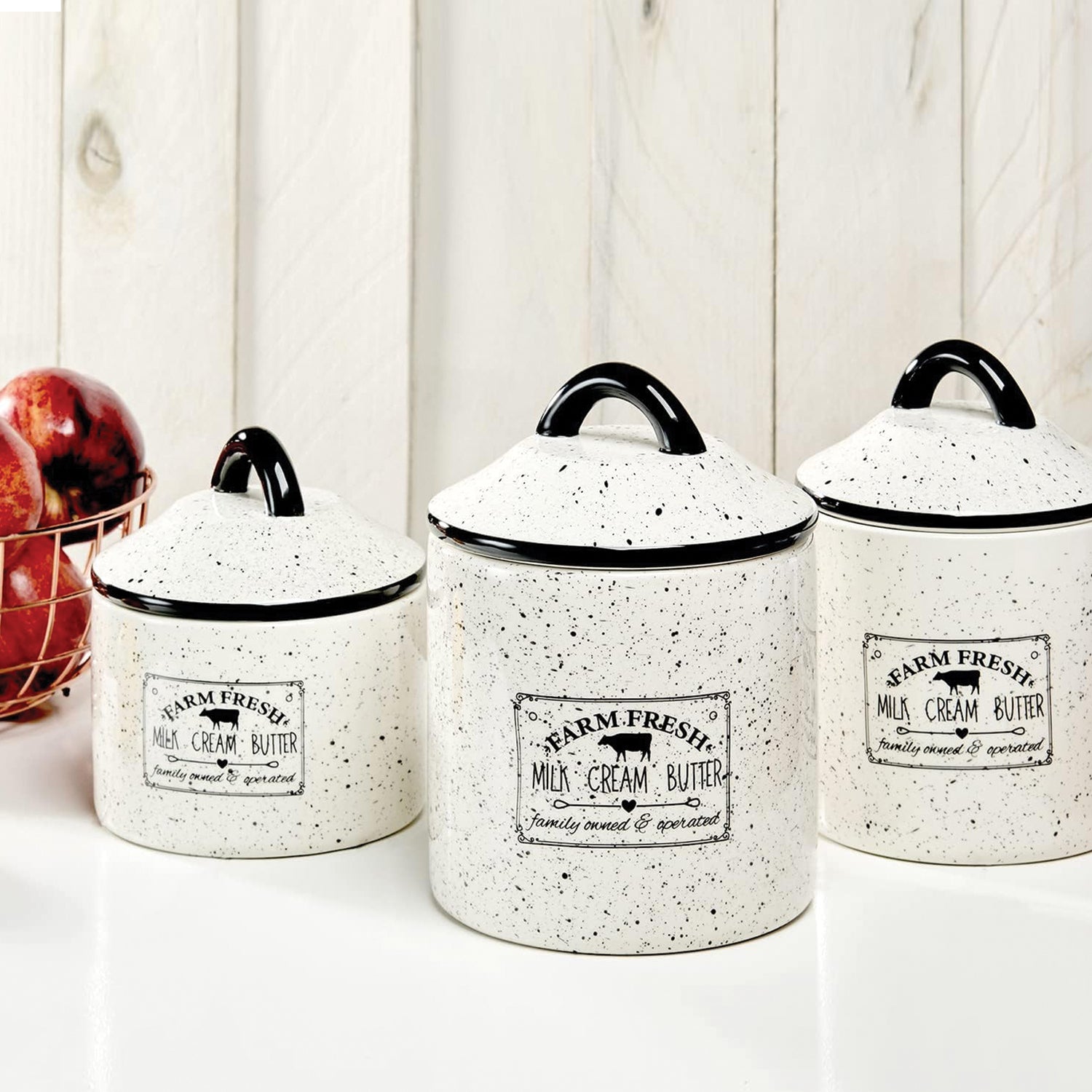 Farm Fresh 3 Pc Canister Set