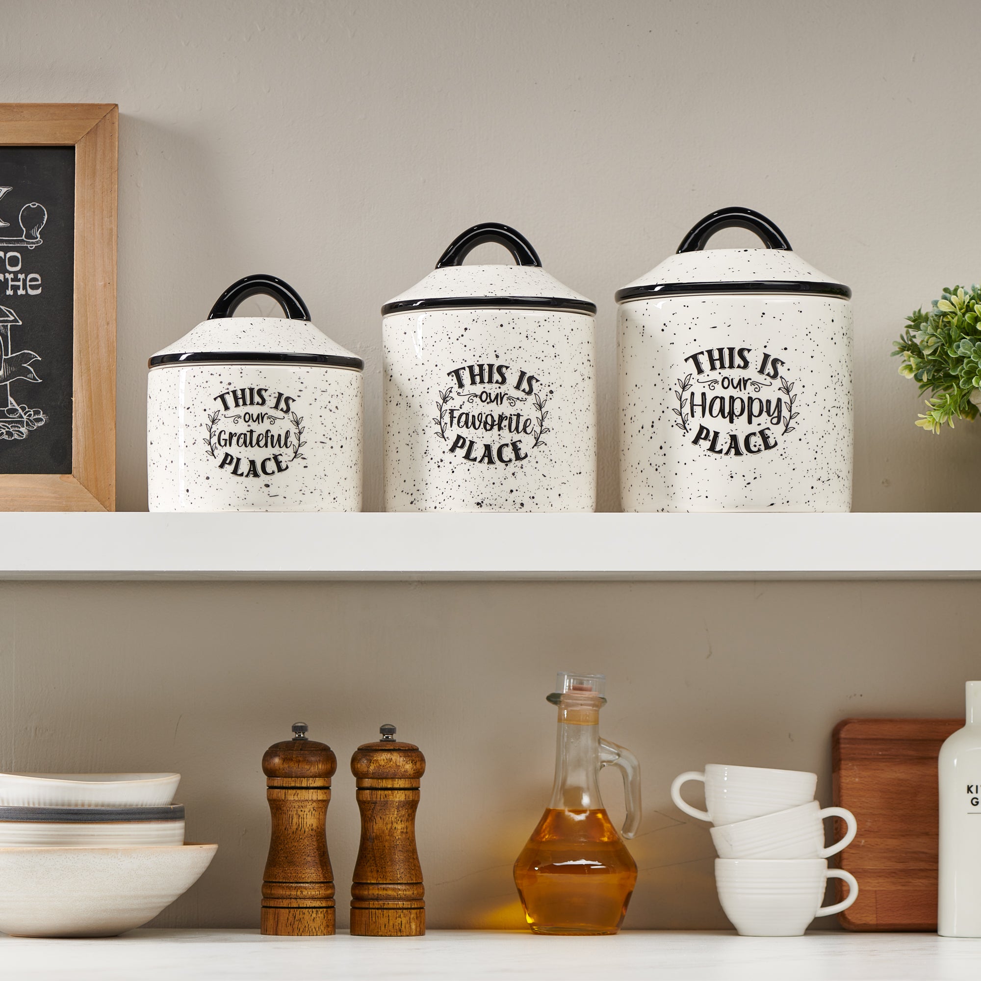 Happy Place 3 Pieces Canister Set