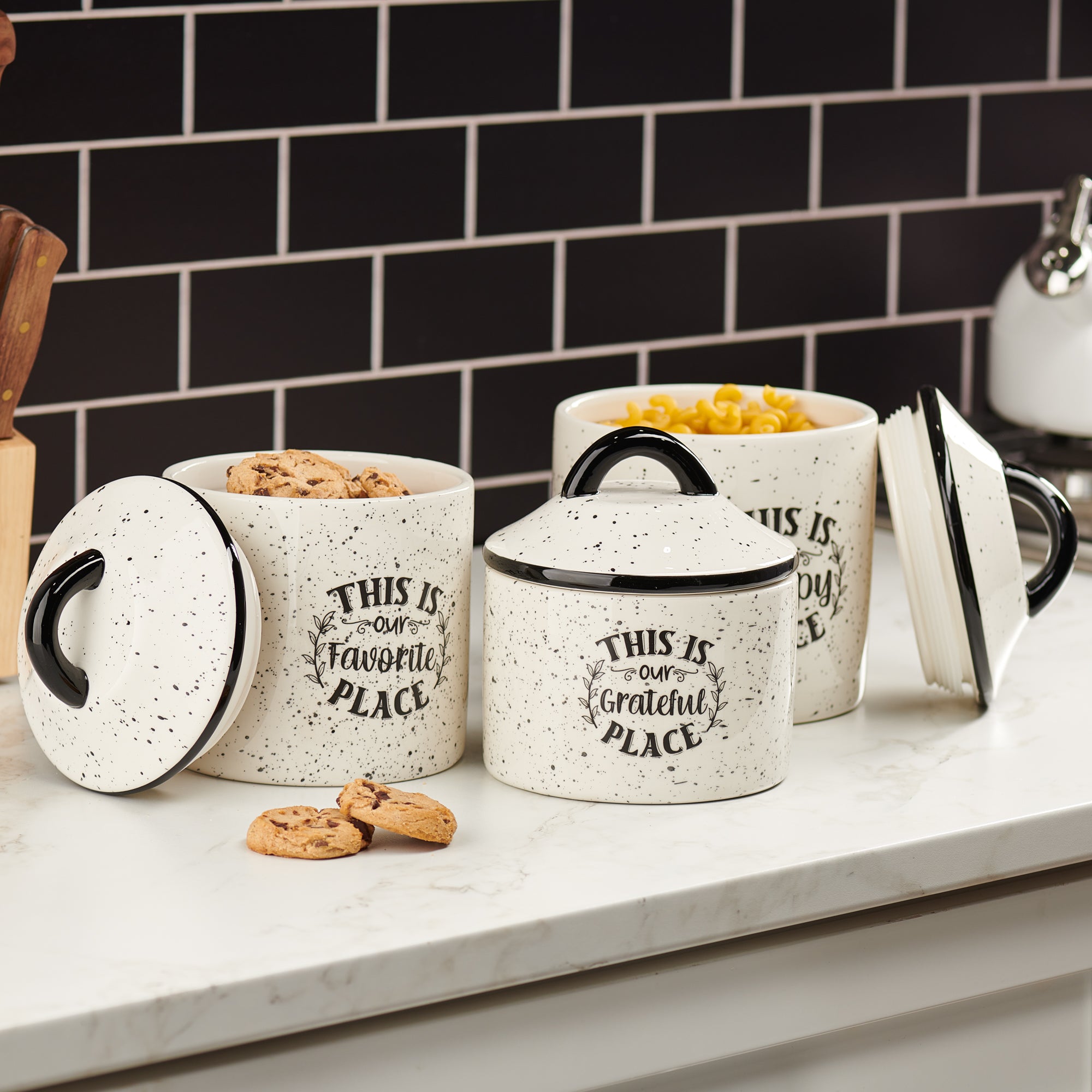 Happy Place 3-Piece Kitchen Canister Set