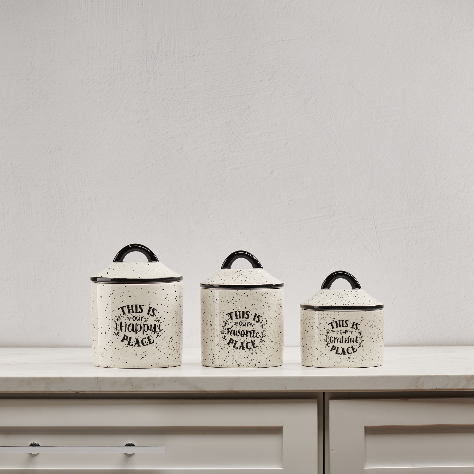 Happy Place 3-Piece Kitchen Canister Set
