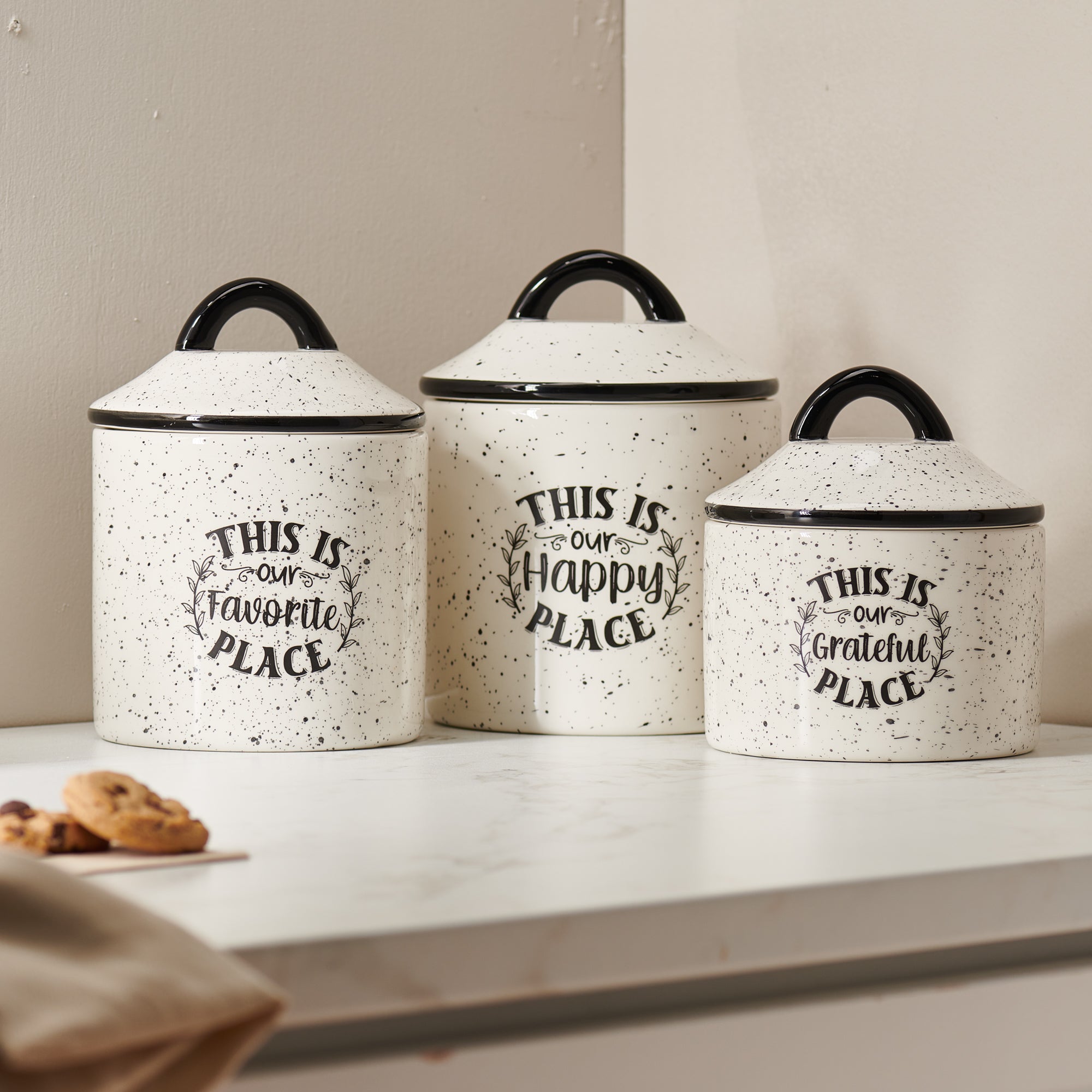 Happy Place 3 Pieces Canister Set