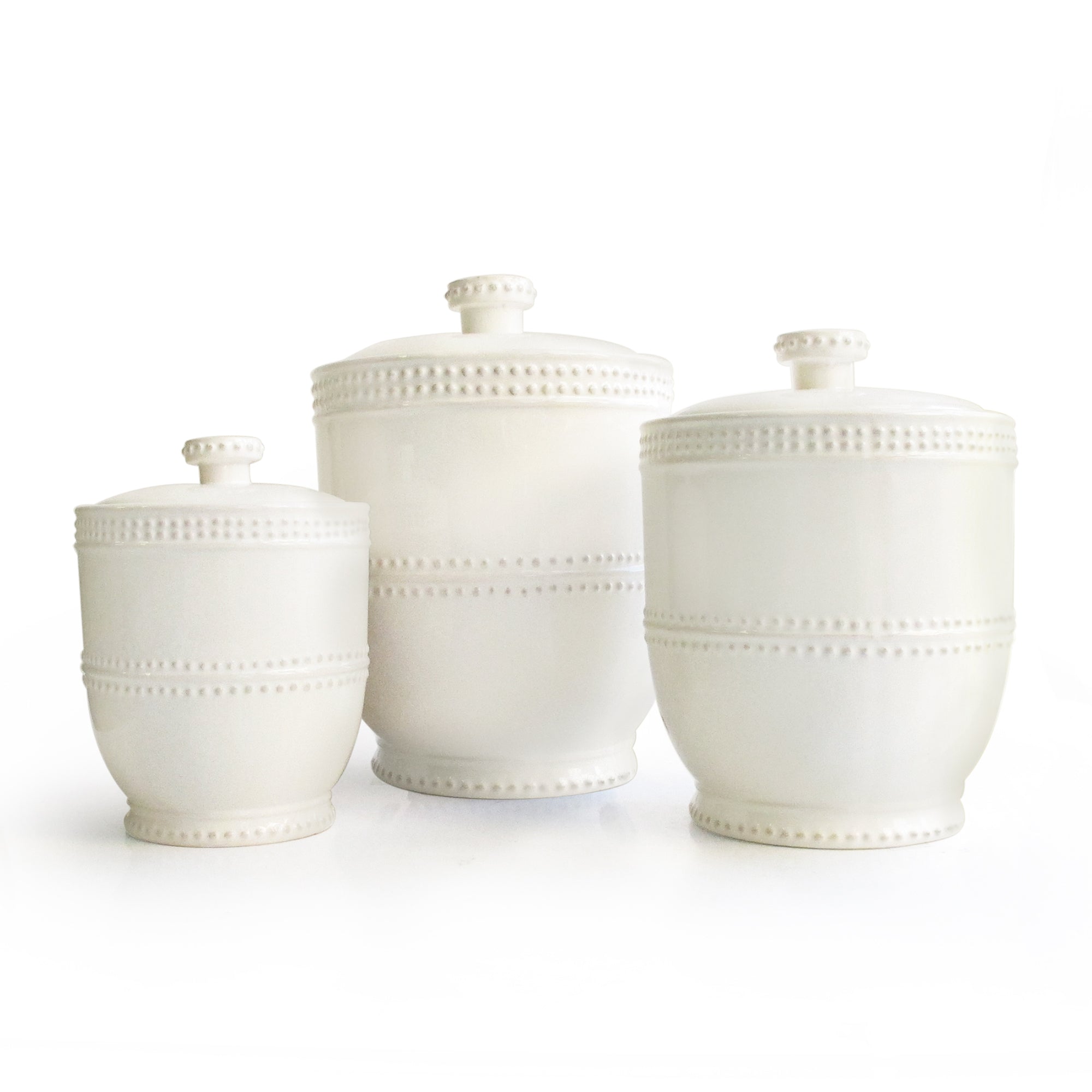 Bianca Bead 3 Pieces Canister Set