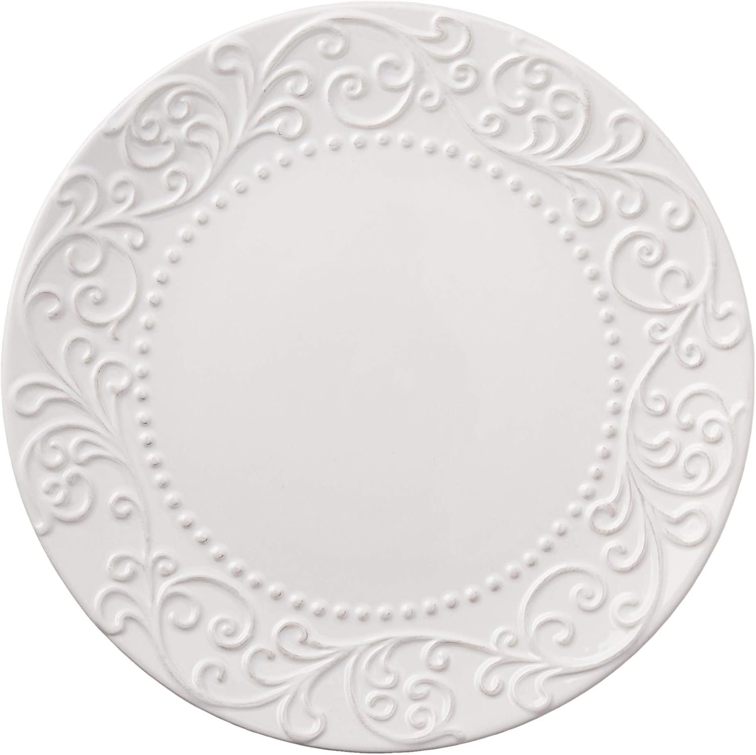 Bianca Scrolls White 16-Piece Dinner Set