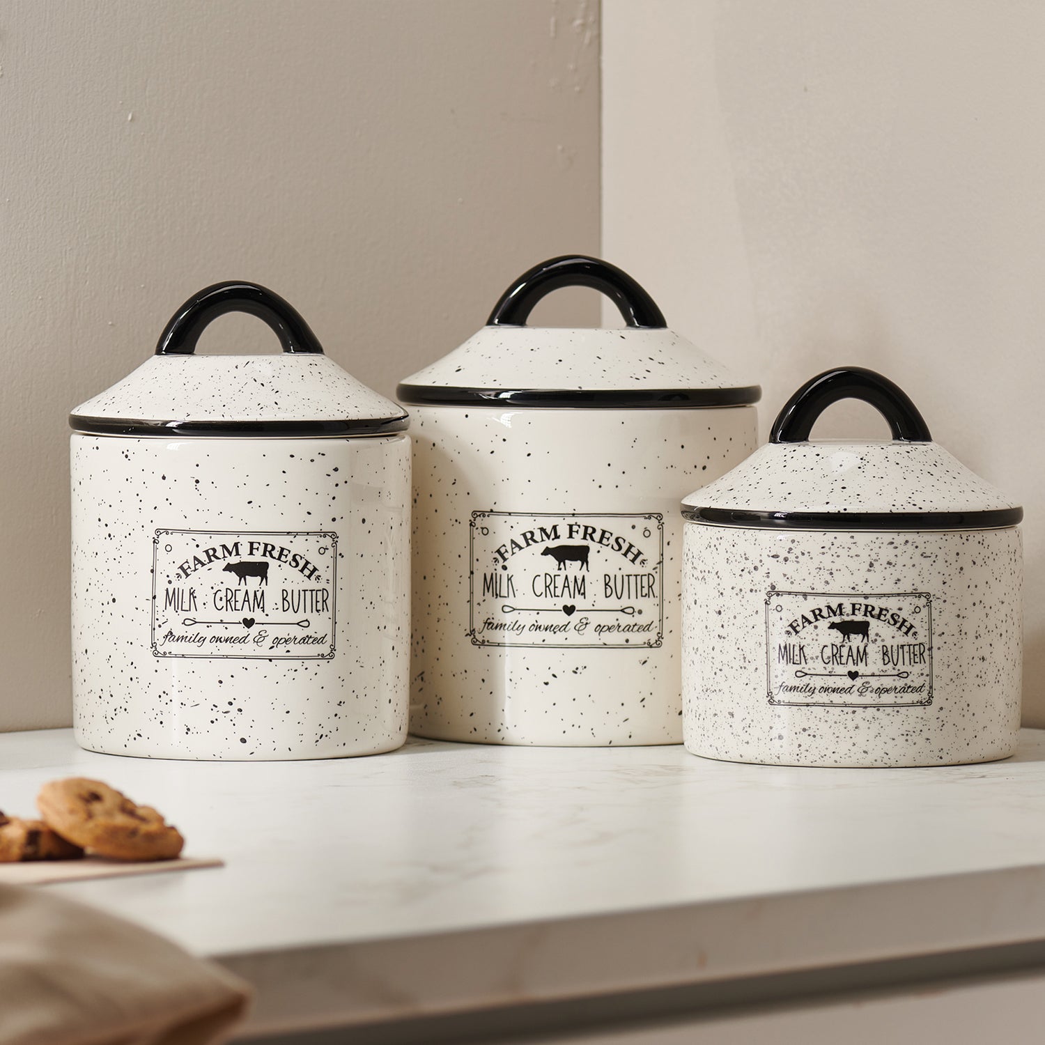 Farm Fresh 3 Pc Canister Set