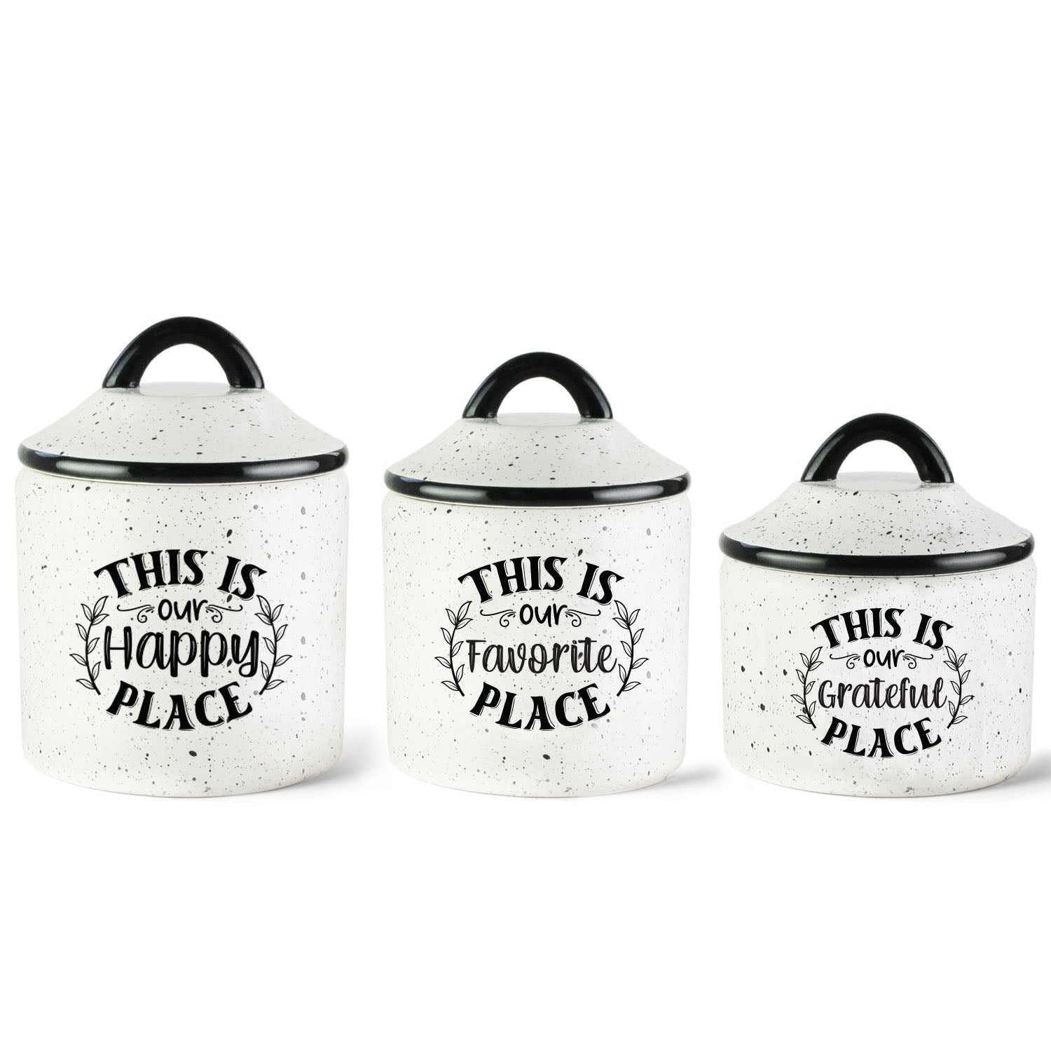 Happy Place 3 Pieces Canister Set