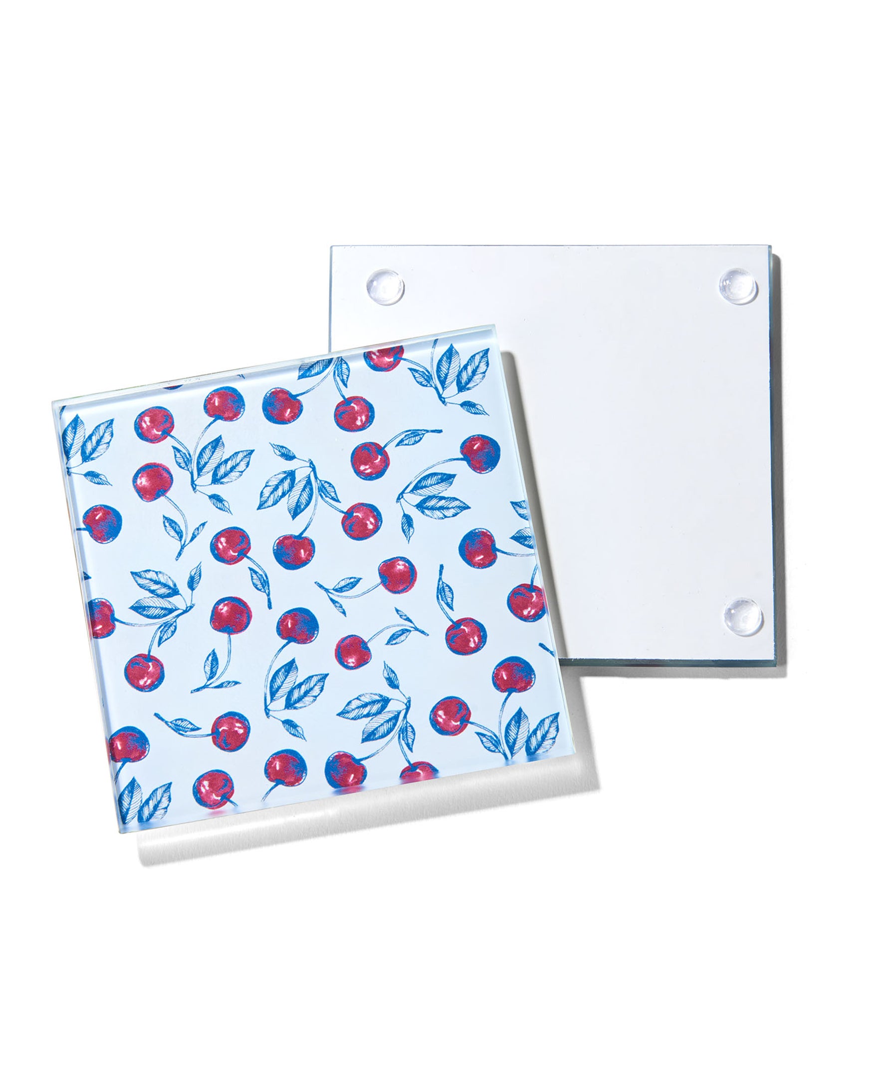 Bing Cherries Glass Coasters - Set of 4