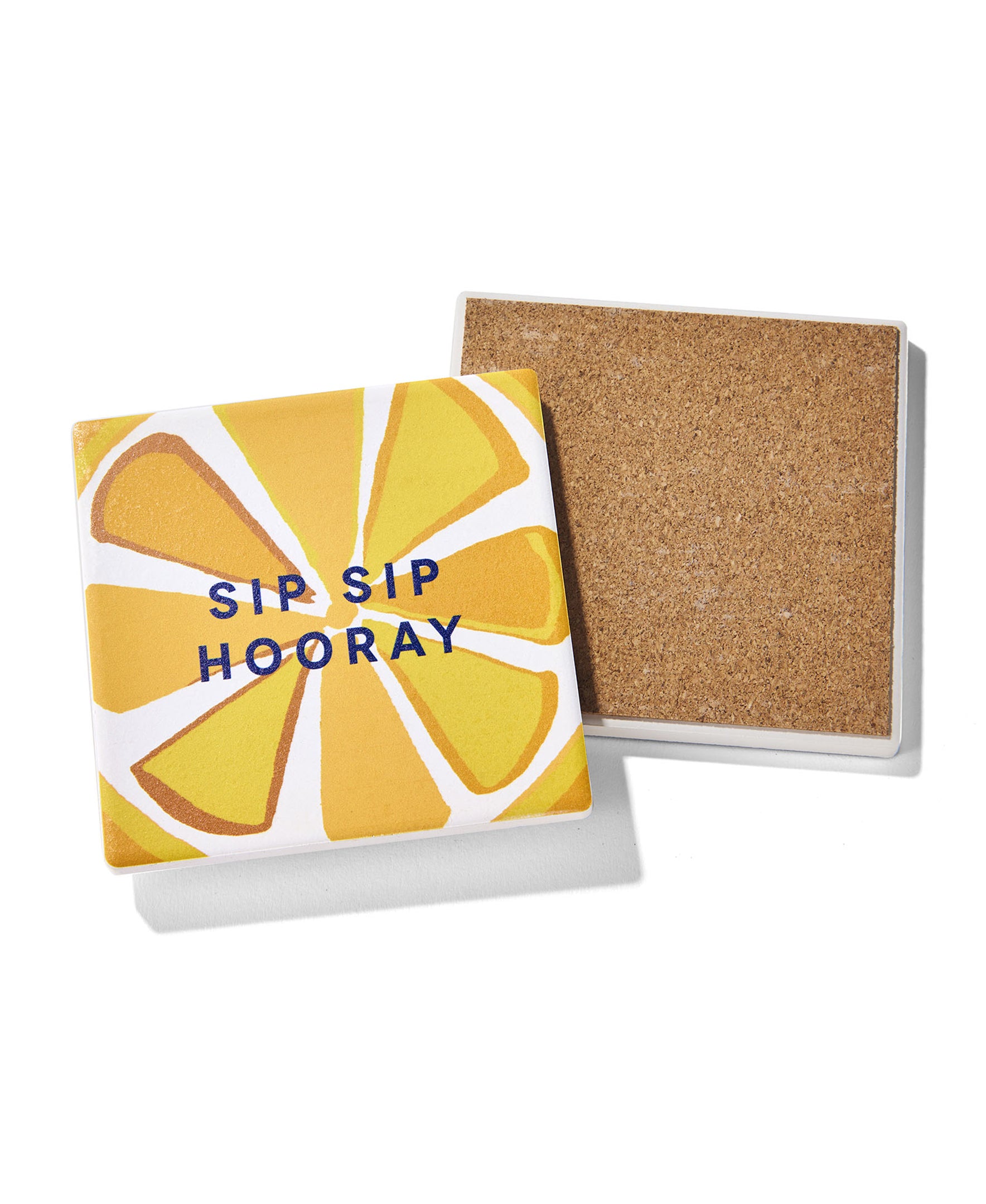 Squeeze the Day Set of 4 Ceramic Coasters