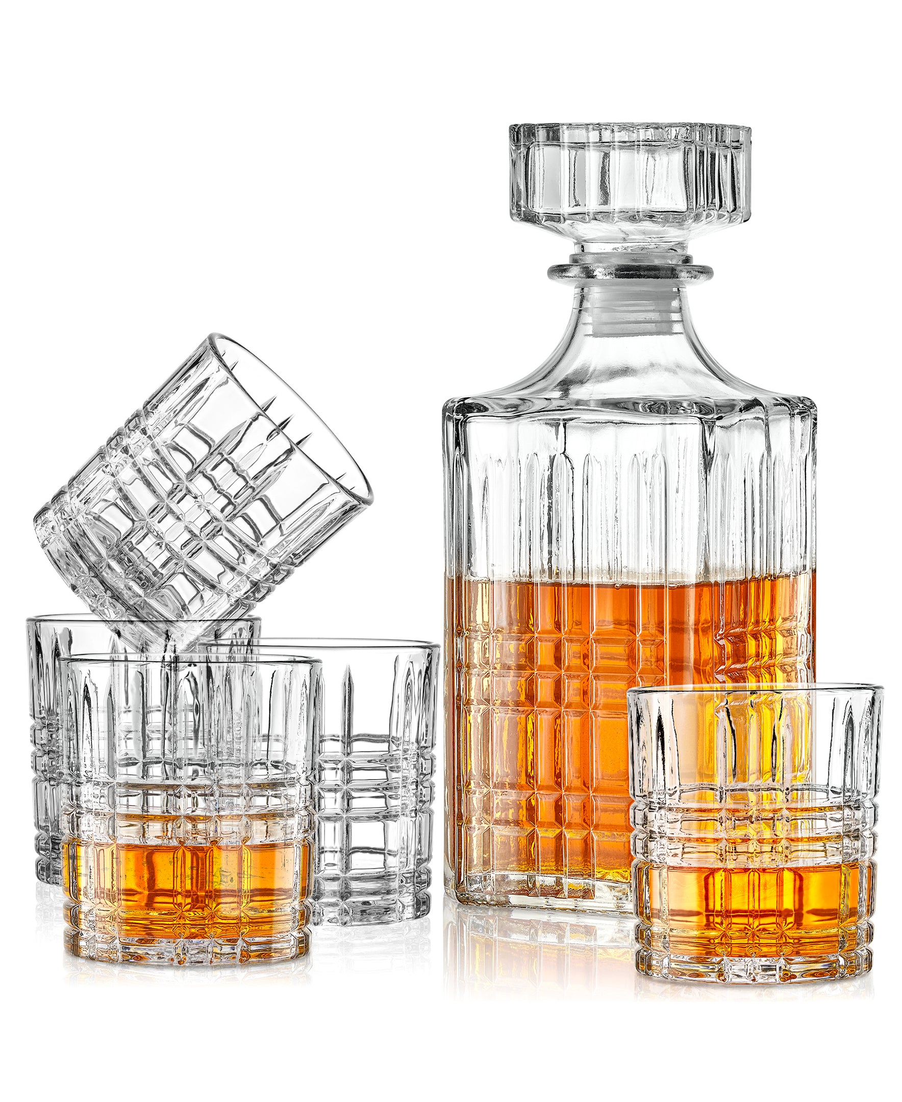 LEXINGTON 7 PC WHISKEY SET RB 6 GLASSES
