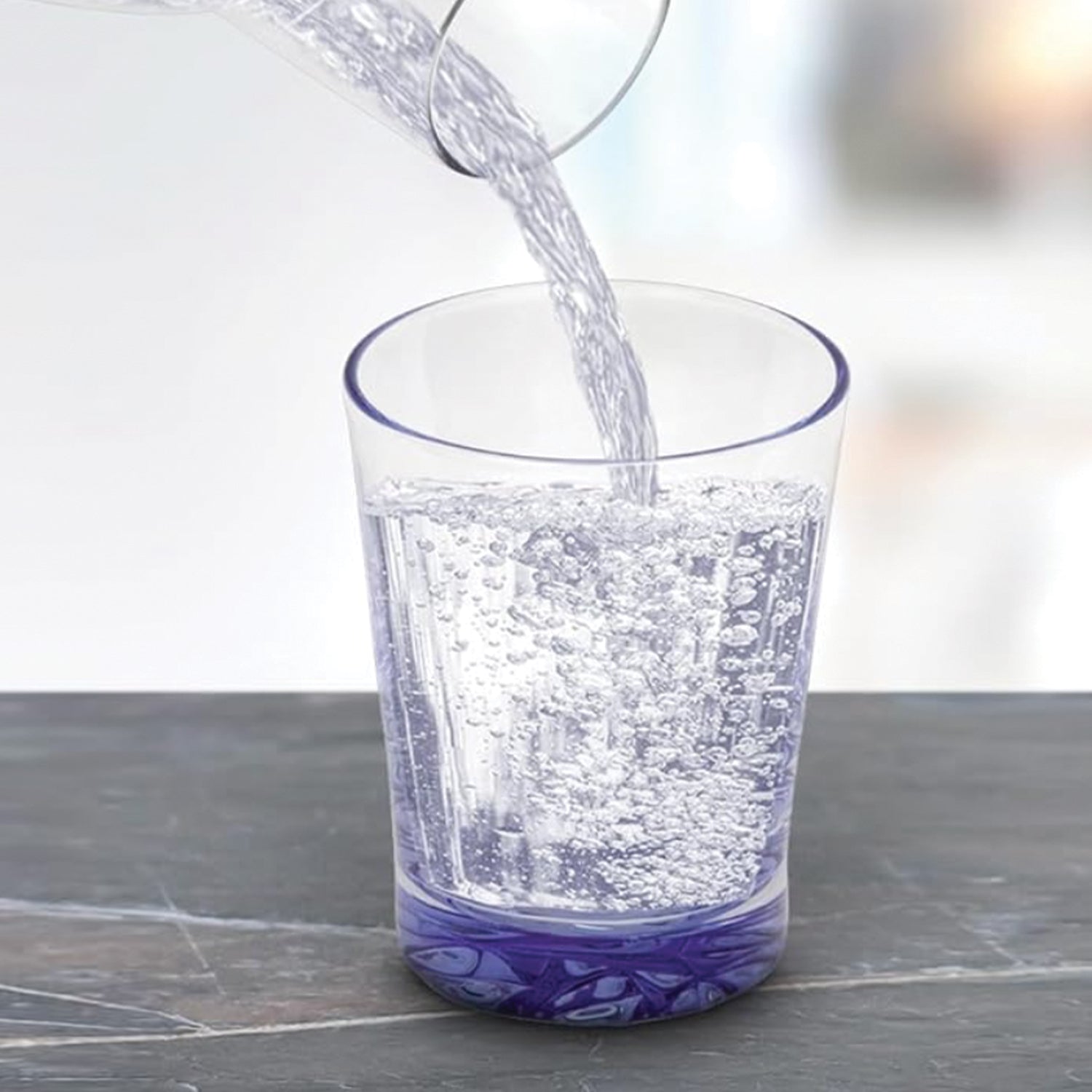 Blue Bottom 2-Piece Glass Carafe Set