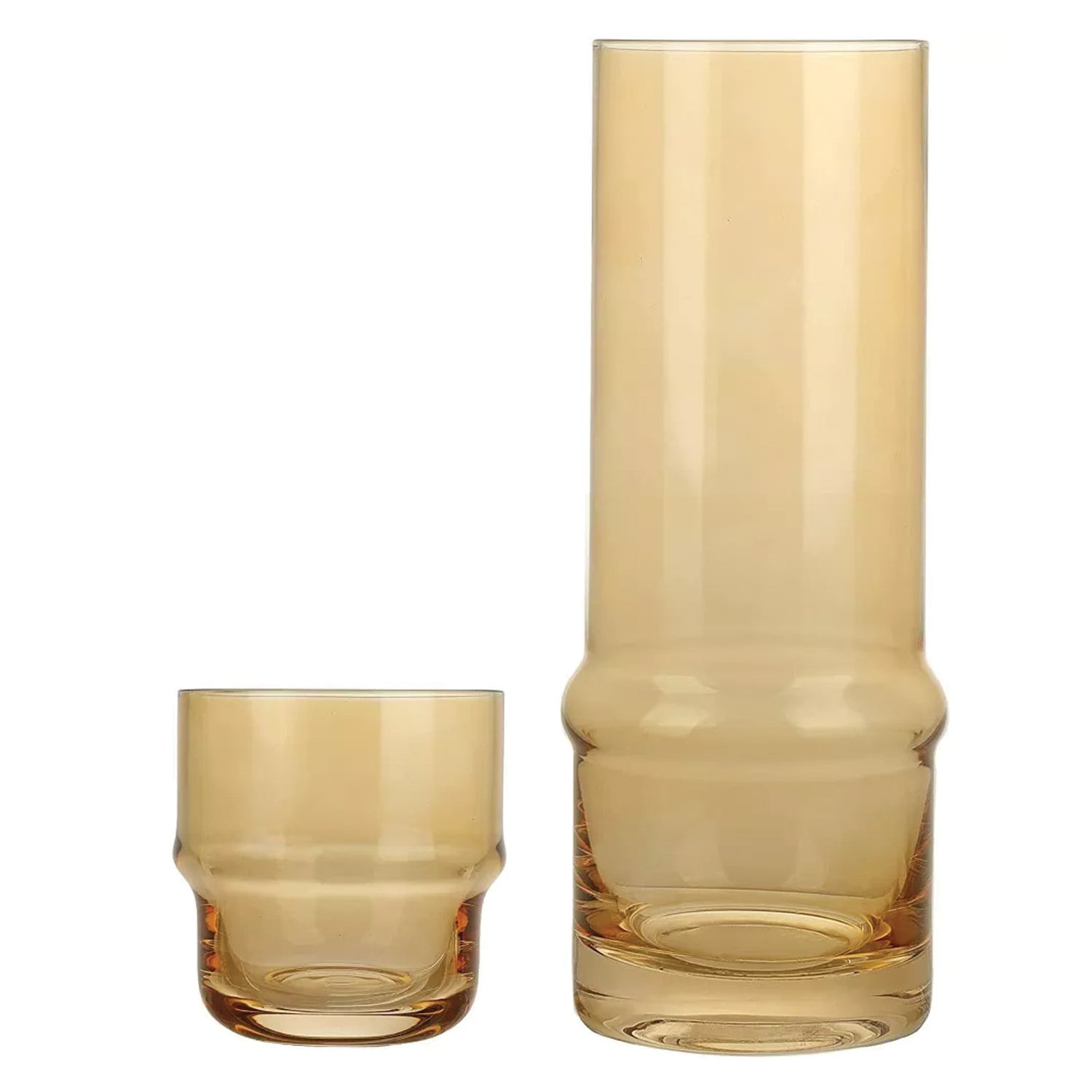 Amber 2-Piece Glass Carafe Set