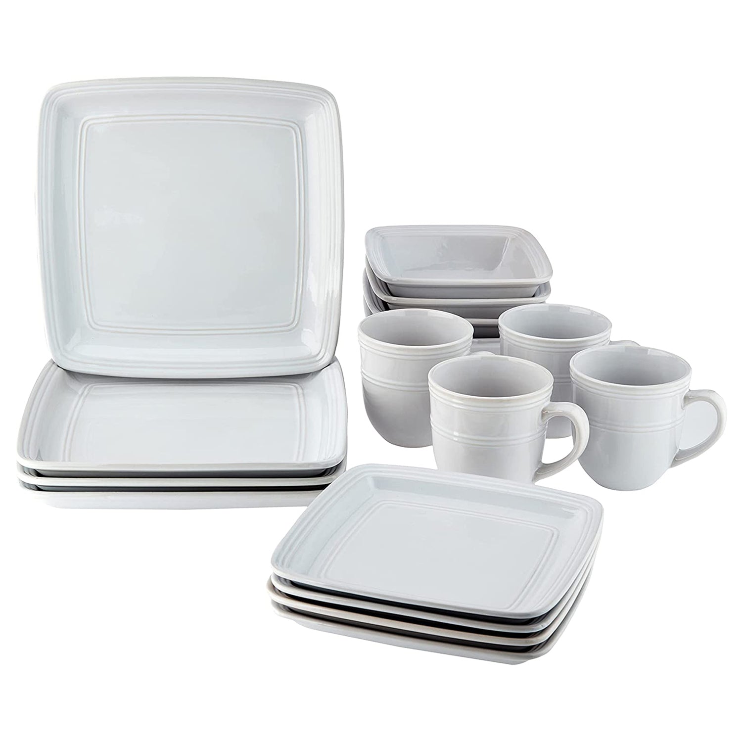 MADELYN WHITE SQUARE 16PC SET