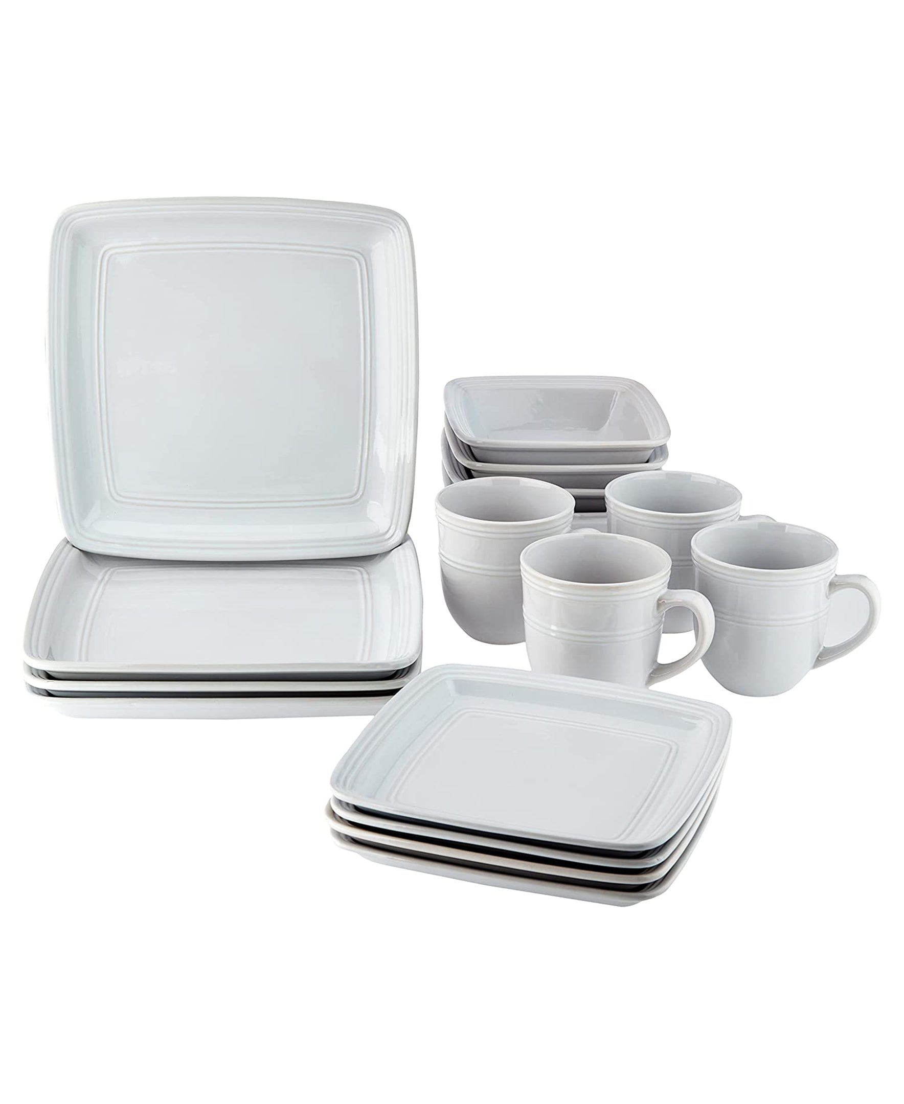 MADELYN WHITE SQUARE 16PC SET