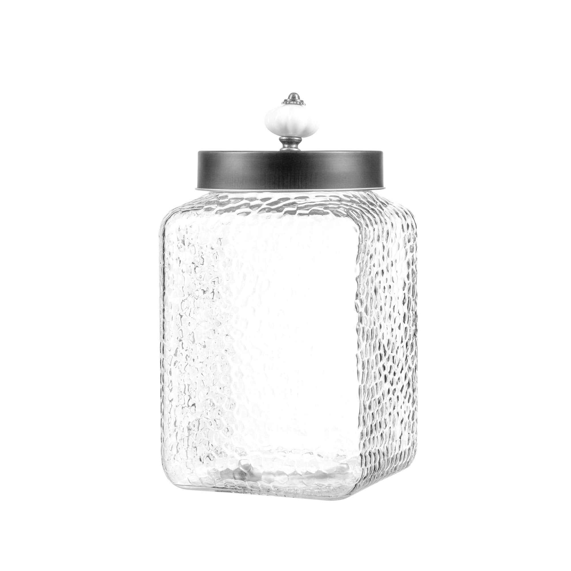 Hammered Square 3Pc Canister Set