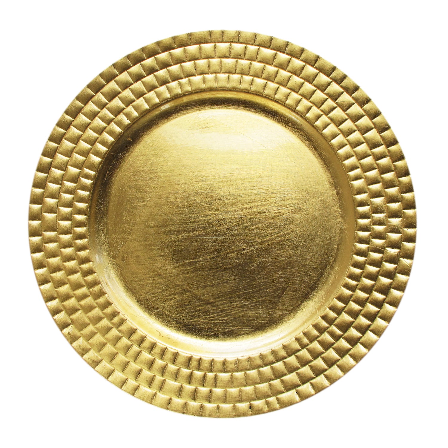 Gold Linear Charger Plate Set, 12 Pieces