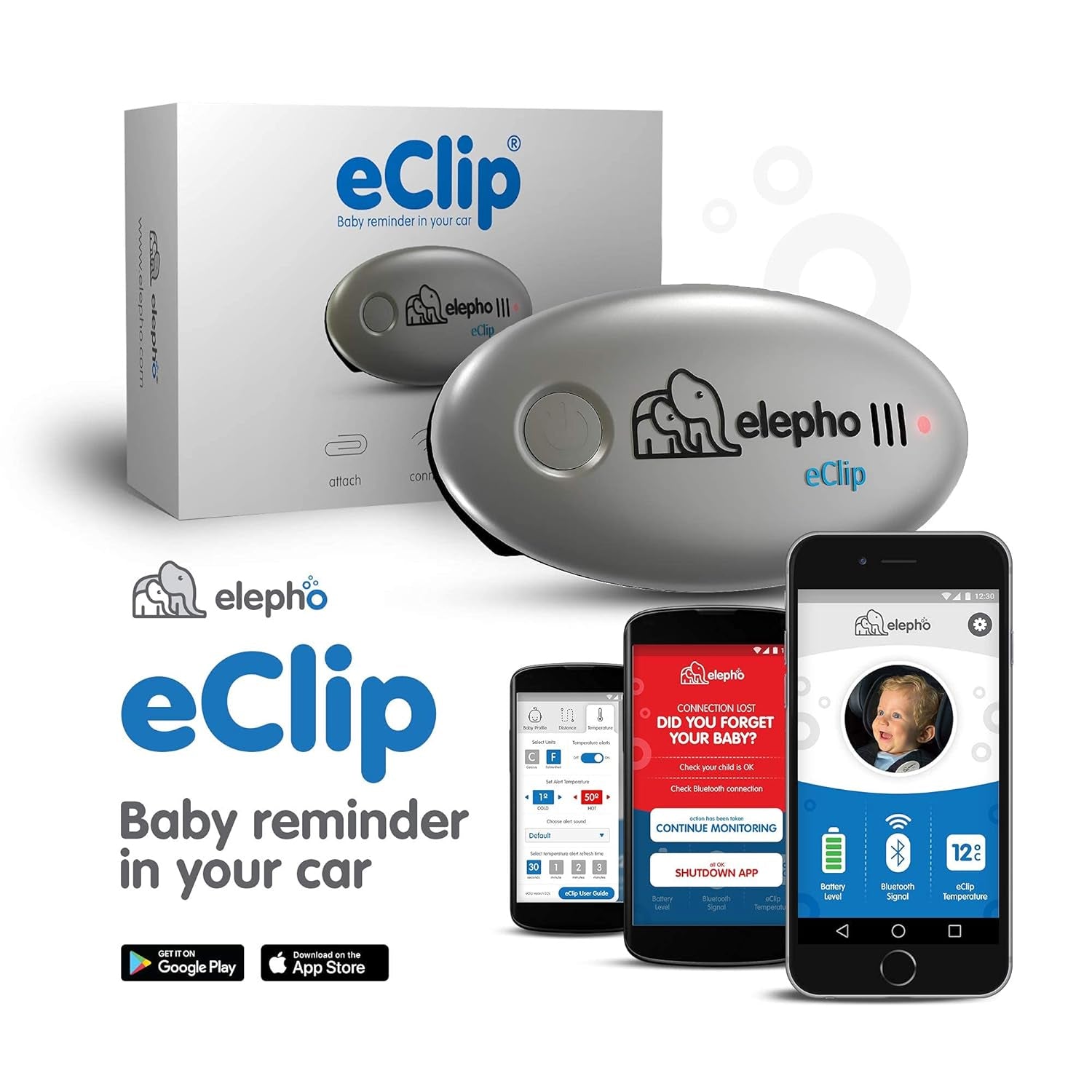 eClip Baby Car Seat Alarm