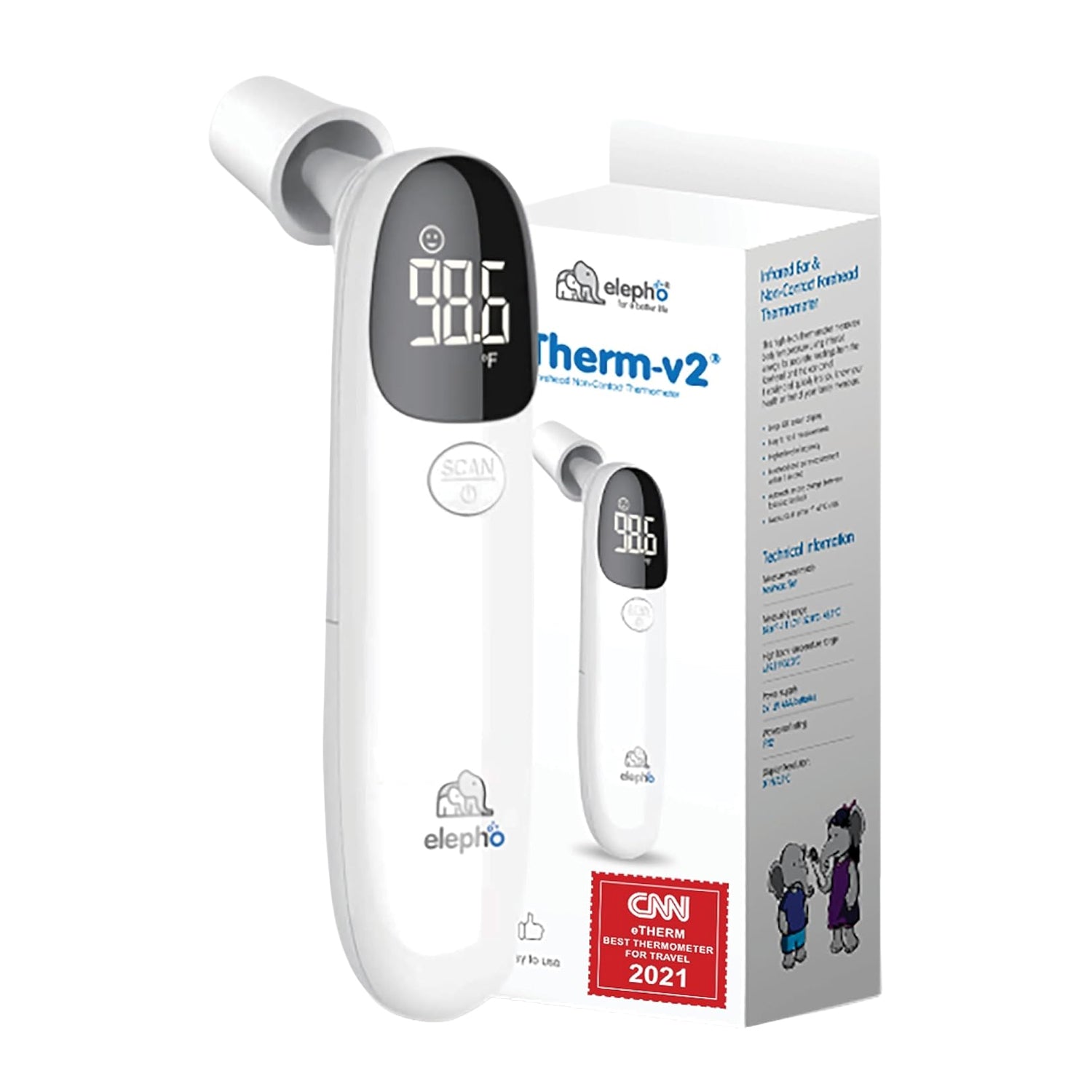 eTherm V2 Forehead Non-contact Thermometer