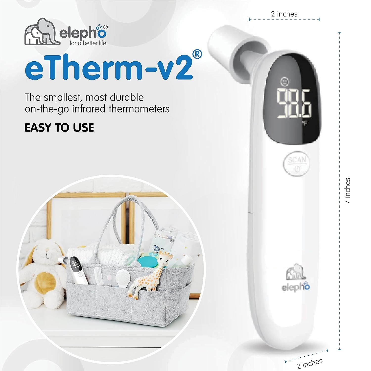 eTherm V2 Forehead Non-contact Thermometer