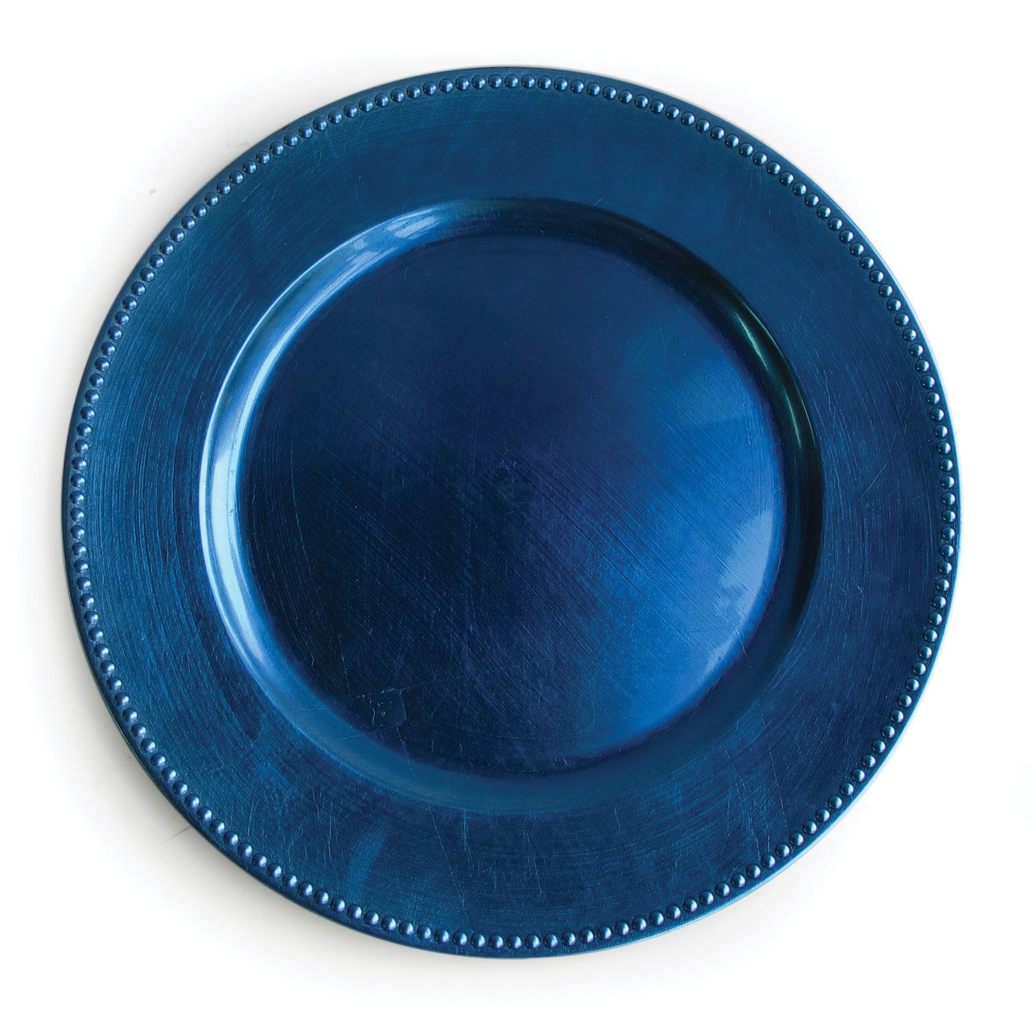 Set of 12 Royal Blue Beaded Charger Plate 13"D