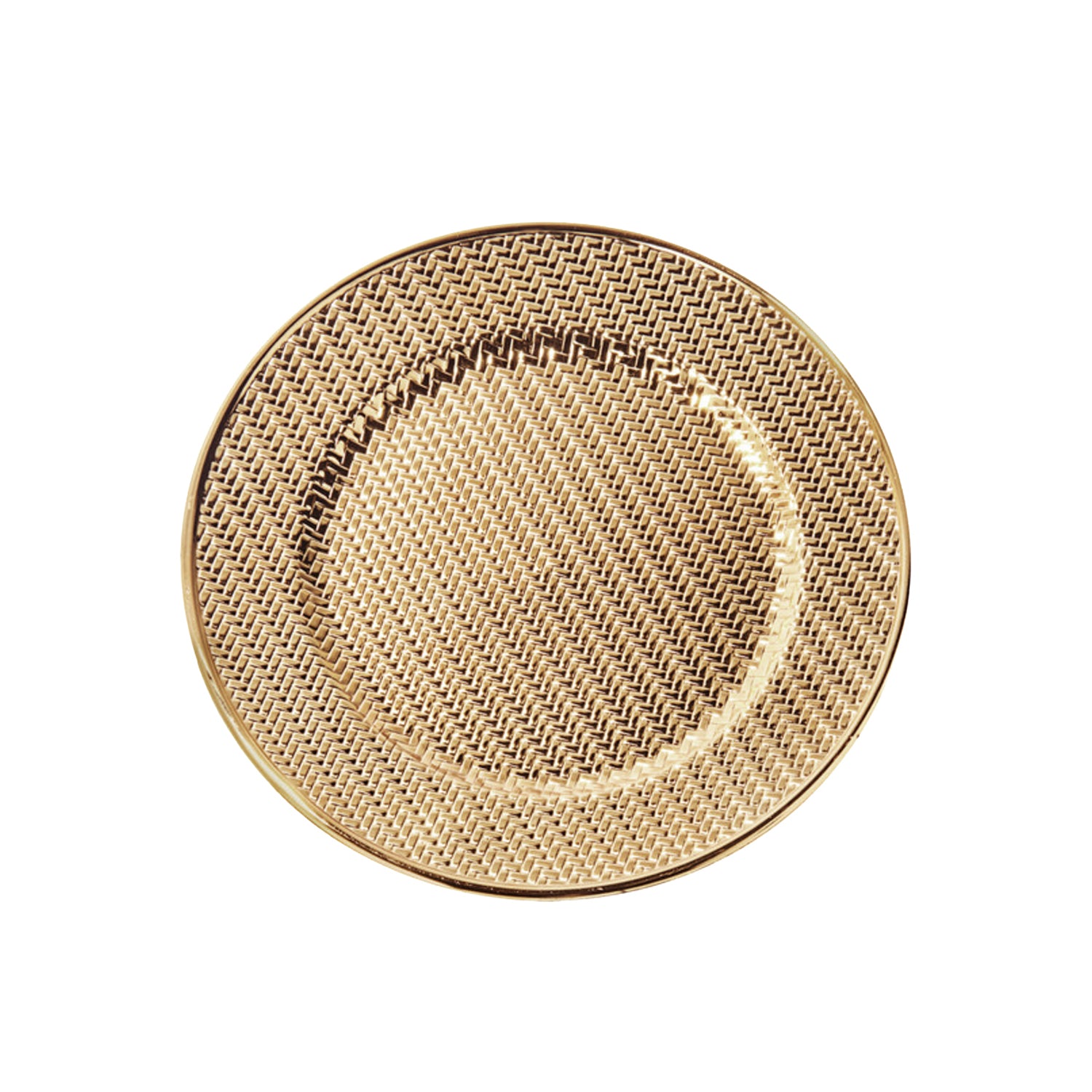 Calico Gold Plated Set of 4 Charger Plates 13"D