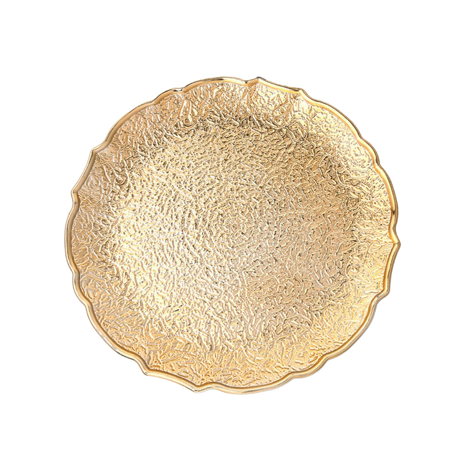 Valentina Scallop Gold Plated Set of 4 Charger Plates 13"D