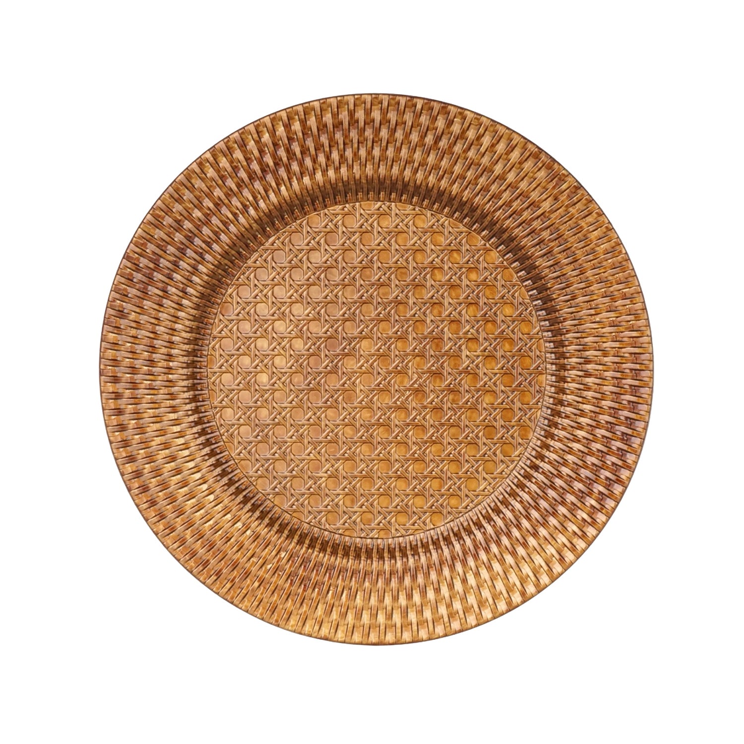 Weaver Gold Plated Set of 4 Charger Plates 13"D