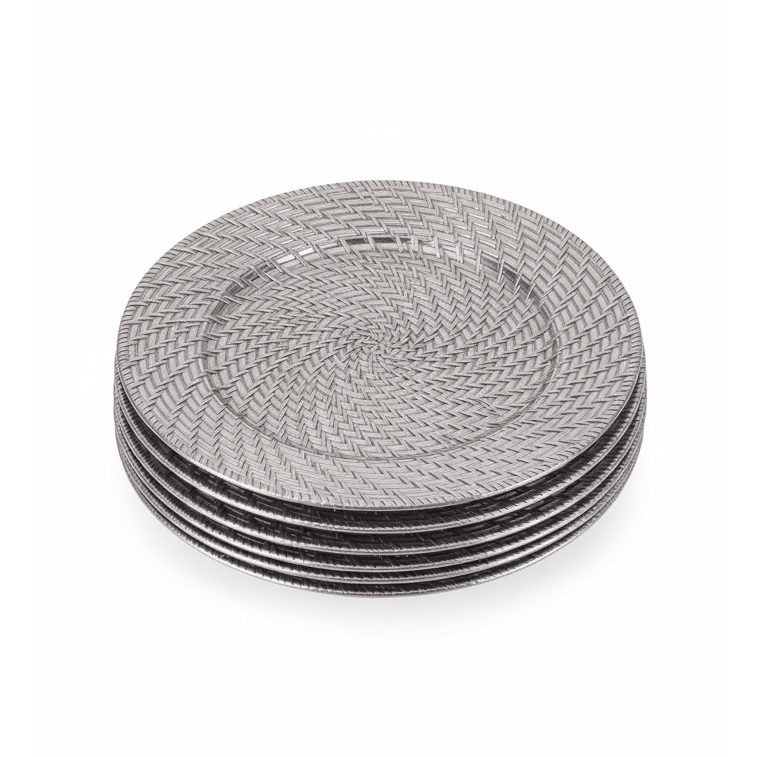 Aurelie Silver Plated Set of 4 Charger Plates 13"D