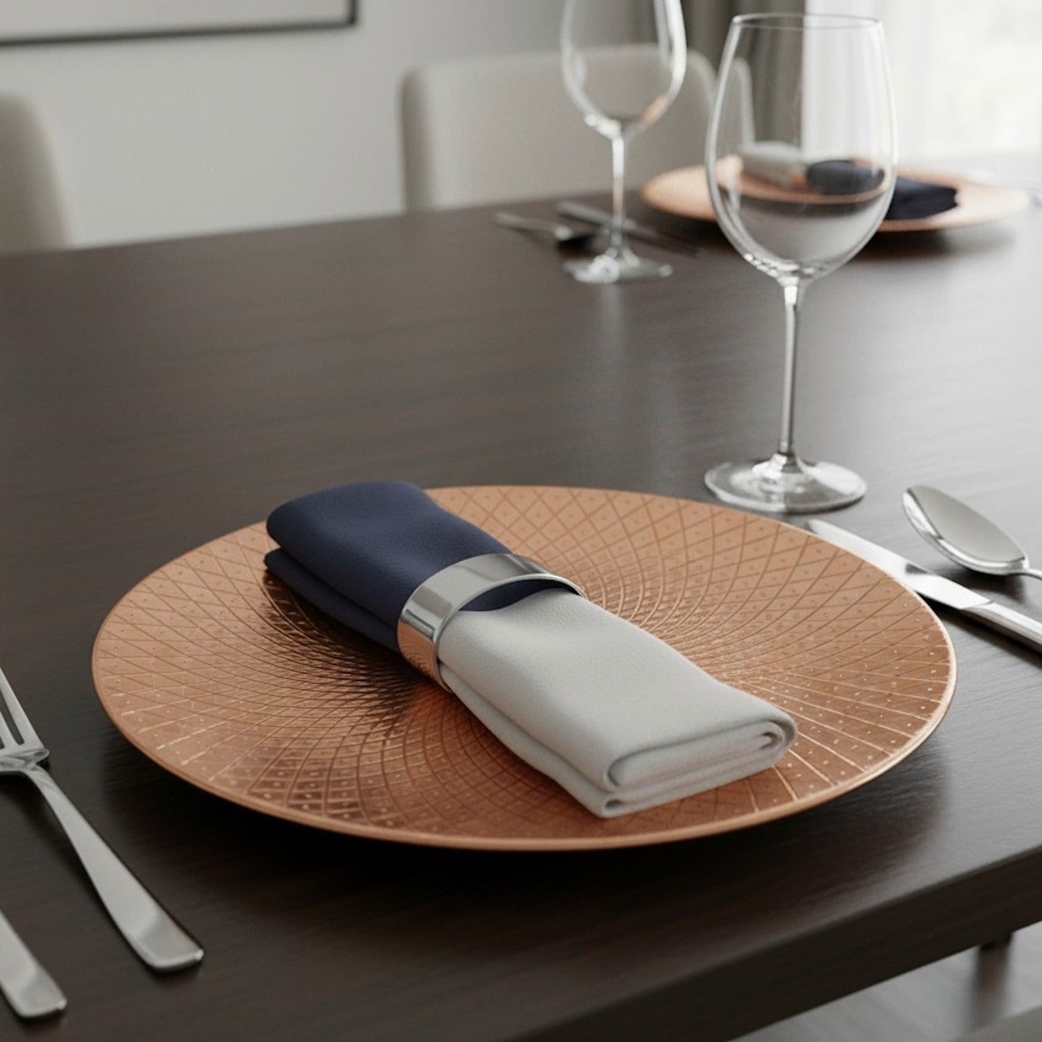 Artemis Gold Plated Set of 4 Charger Plates 13"D