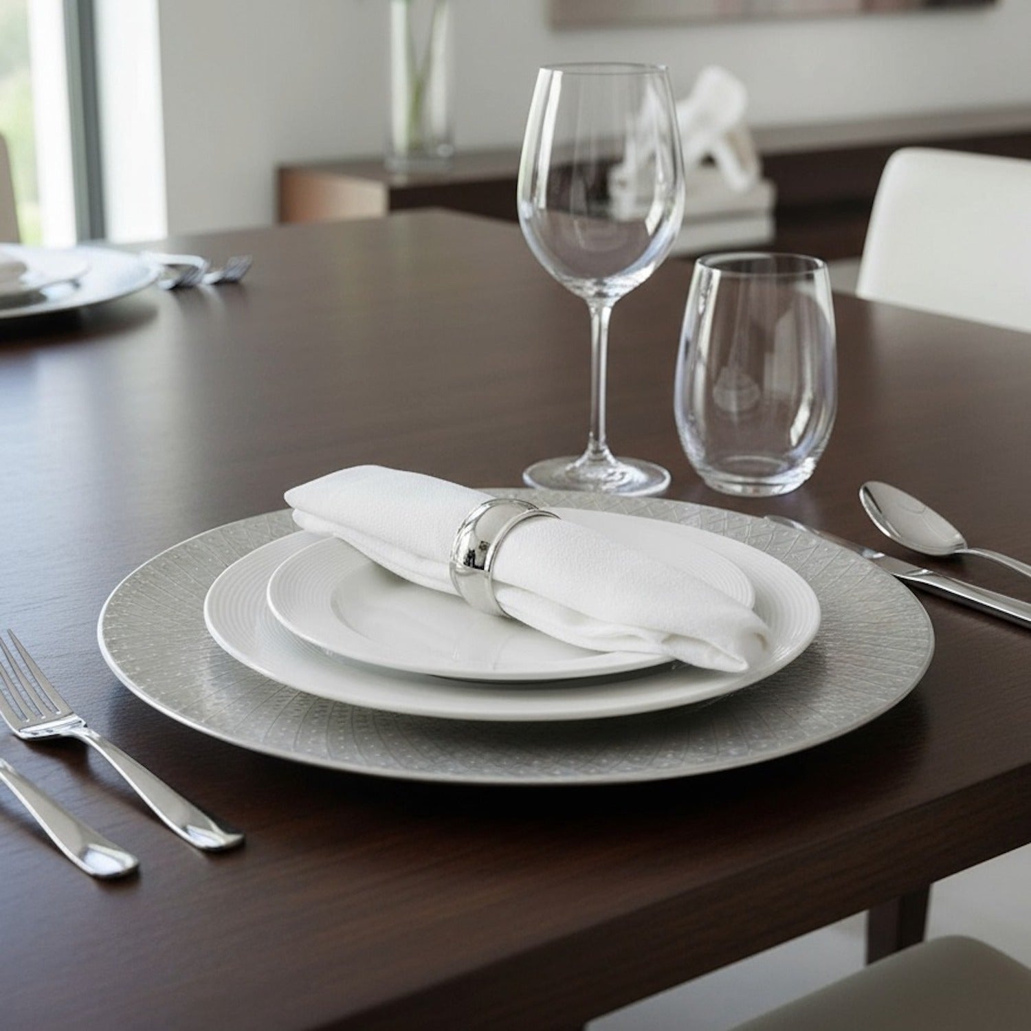 Artemis Silver Plated Set of 4 Charger Plates 13"D