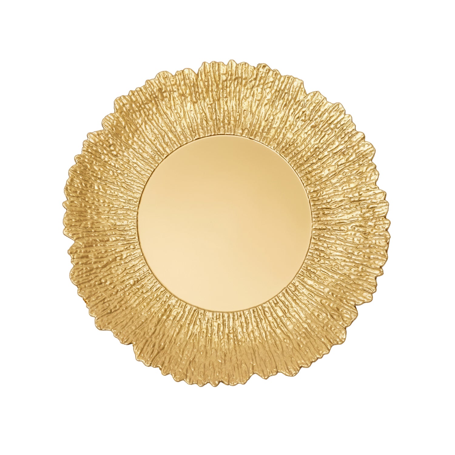 Helia Gold Plated Set of 4 Charger Plates 13"D