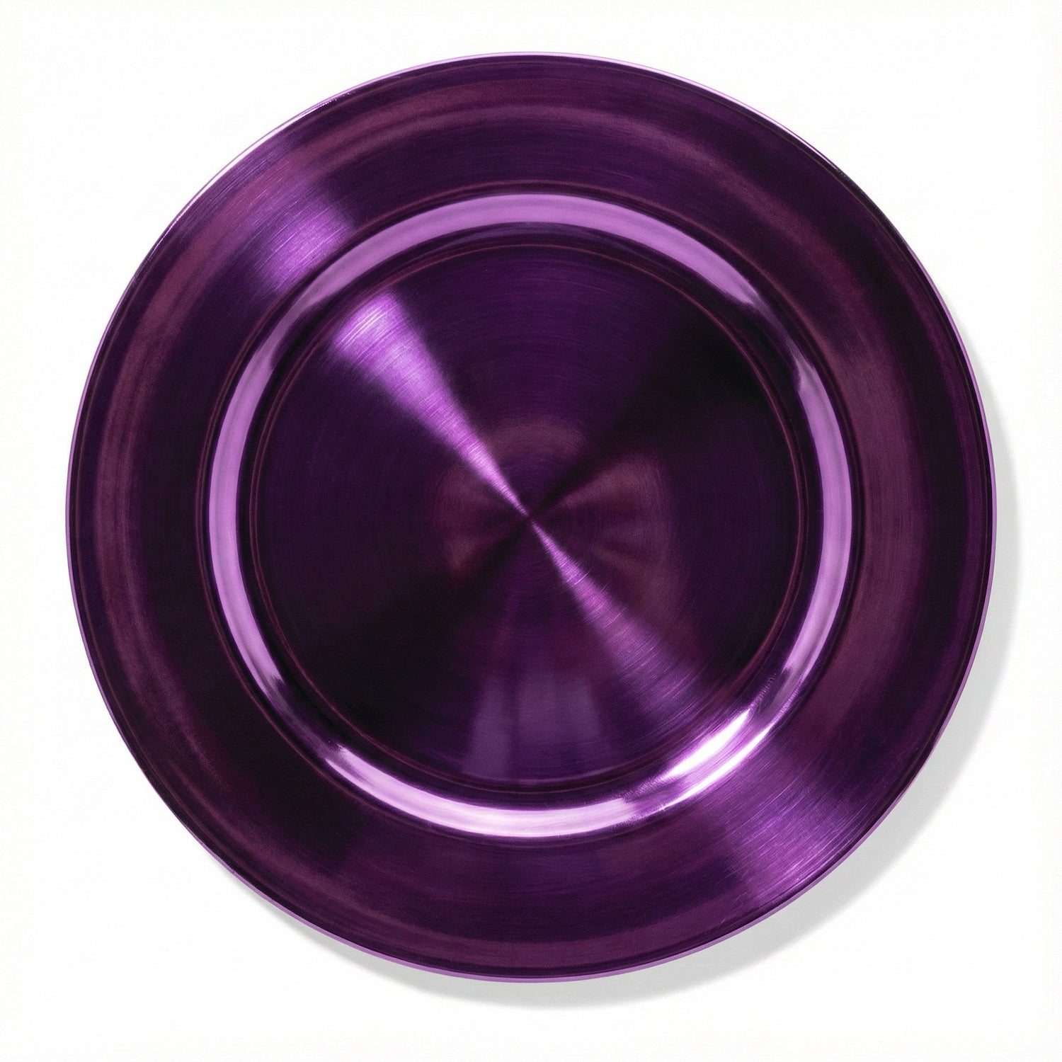 Purple Metallic Round 13"D Charger Plates Set of 12