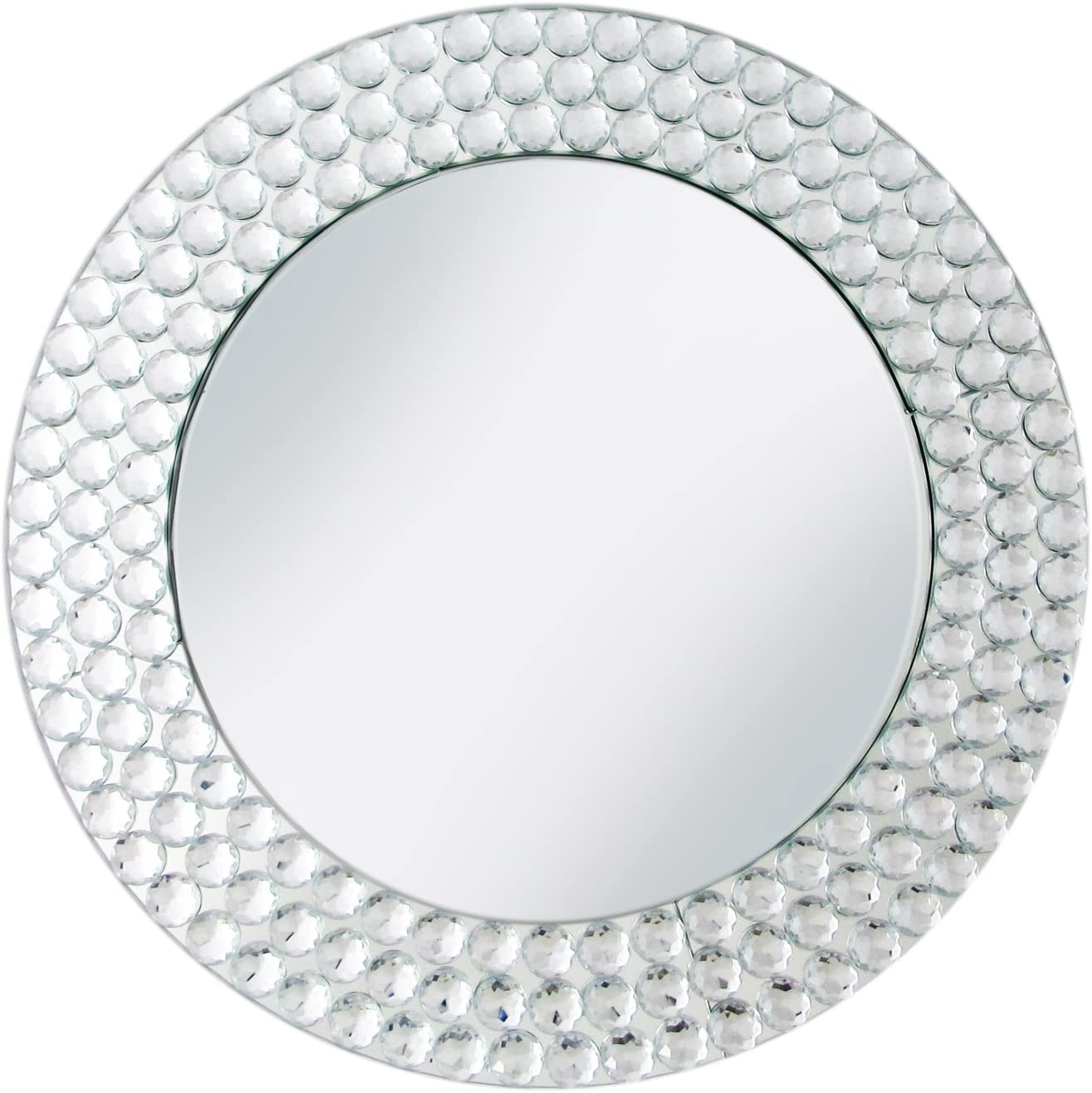 Mirror Charger Plates 4-Piece Set 13"D with Round Triple Beads
