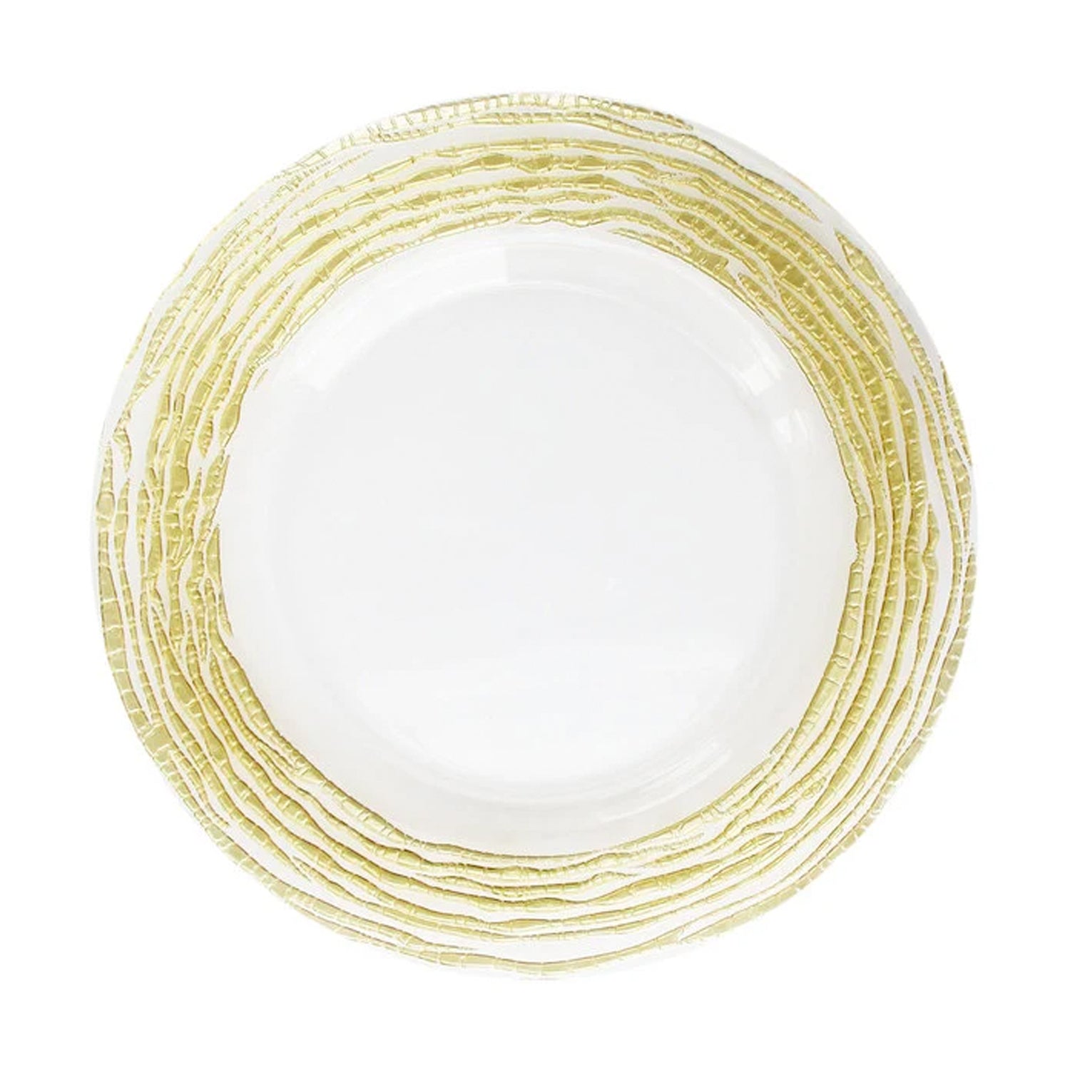 Arizona Gold & Clear Glass Charger Plates 4-Piece Set 13"D