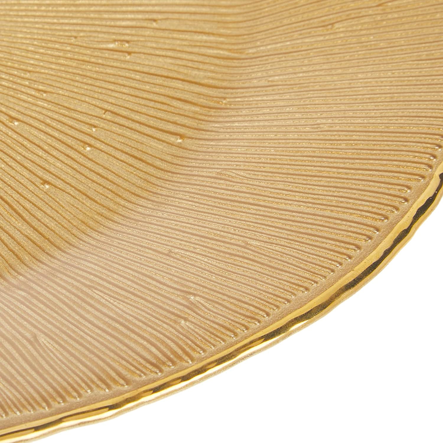 Fusion Gold Glass Charger Plate 13"D
