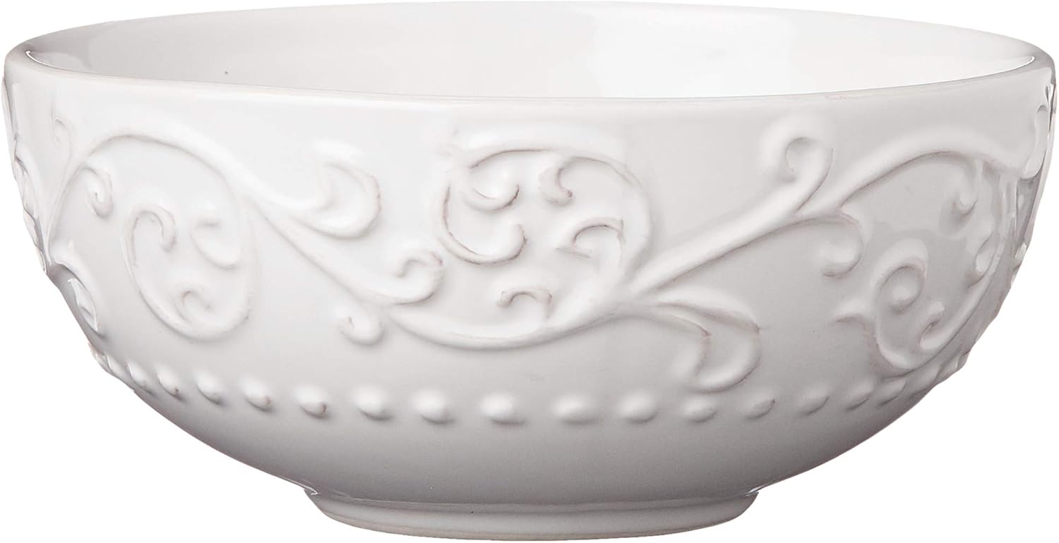 Bianca Scrolls White 16-Piece Dinner Set