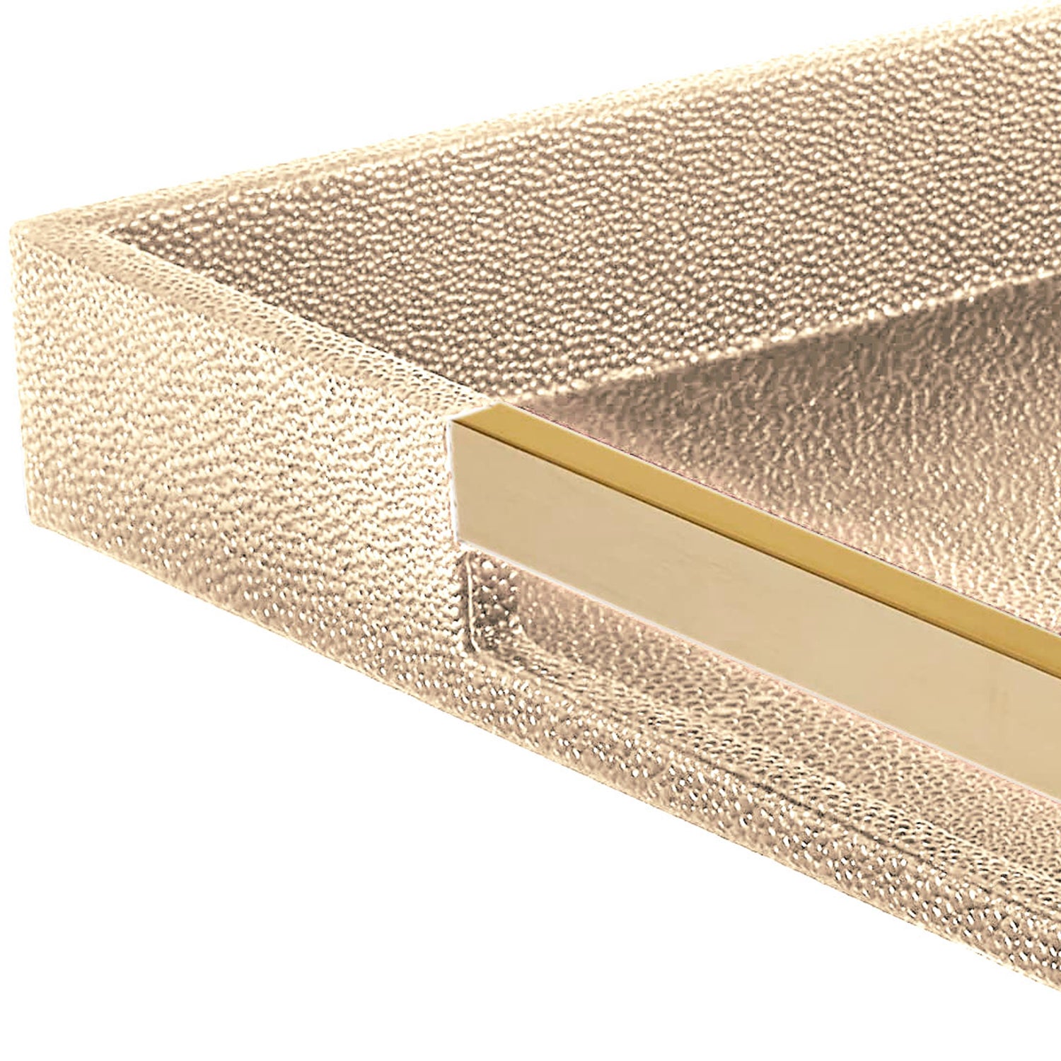 Champagne Tray with Gold Handles 18" X 18"