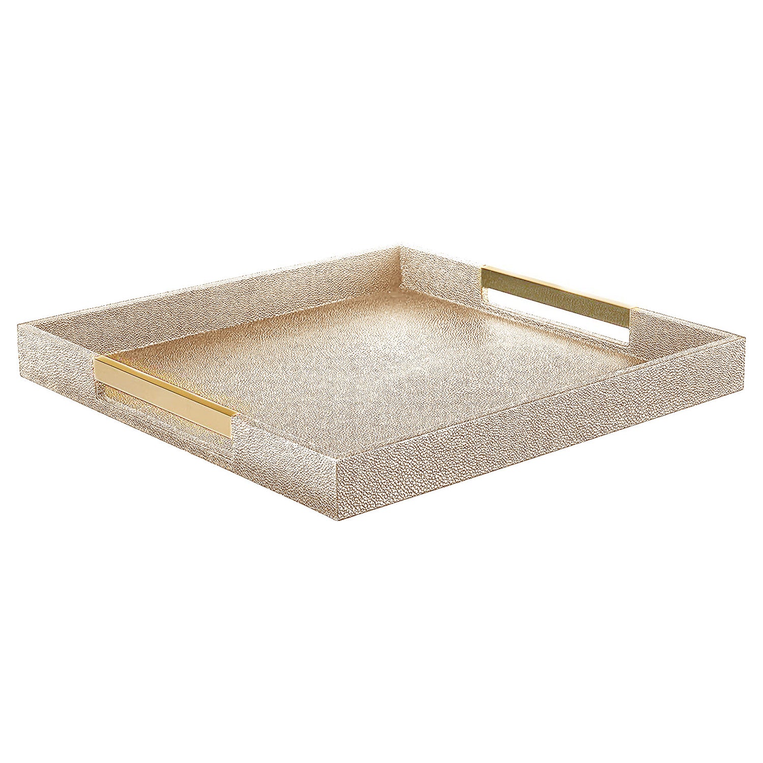 Champagne Tray with Gold Handles 18" X 18"