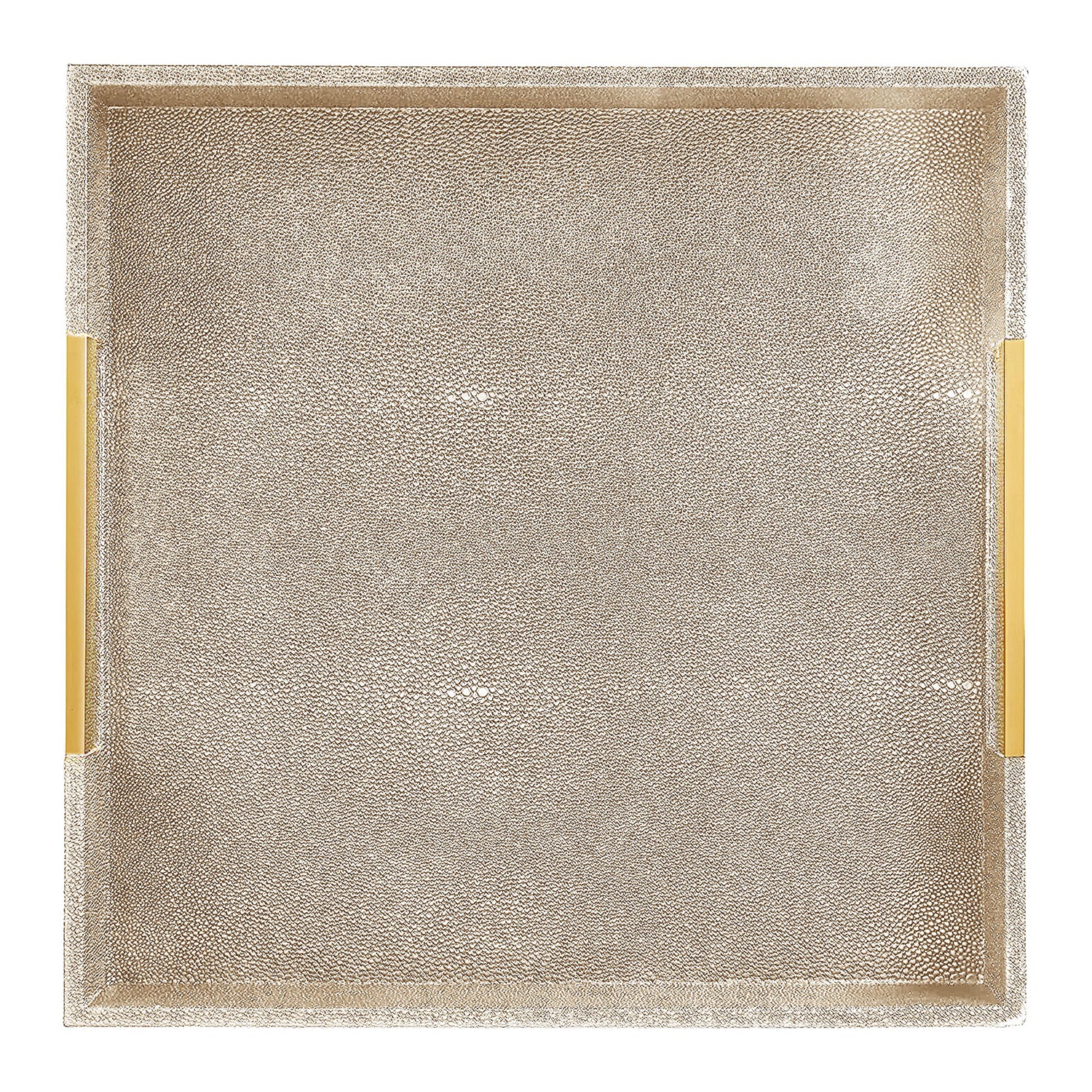 Champagne Tray with Gold Handles 18" X 18"