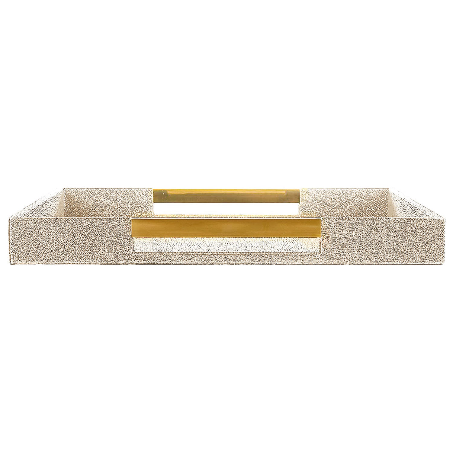Champagne Tray with Gold Handles 18" X 18"