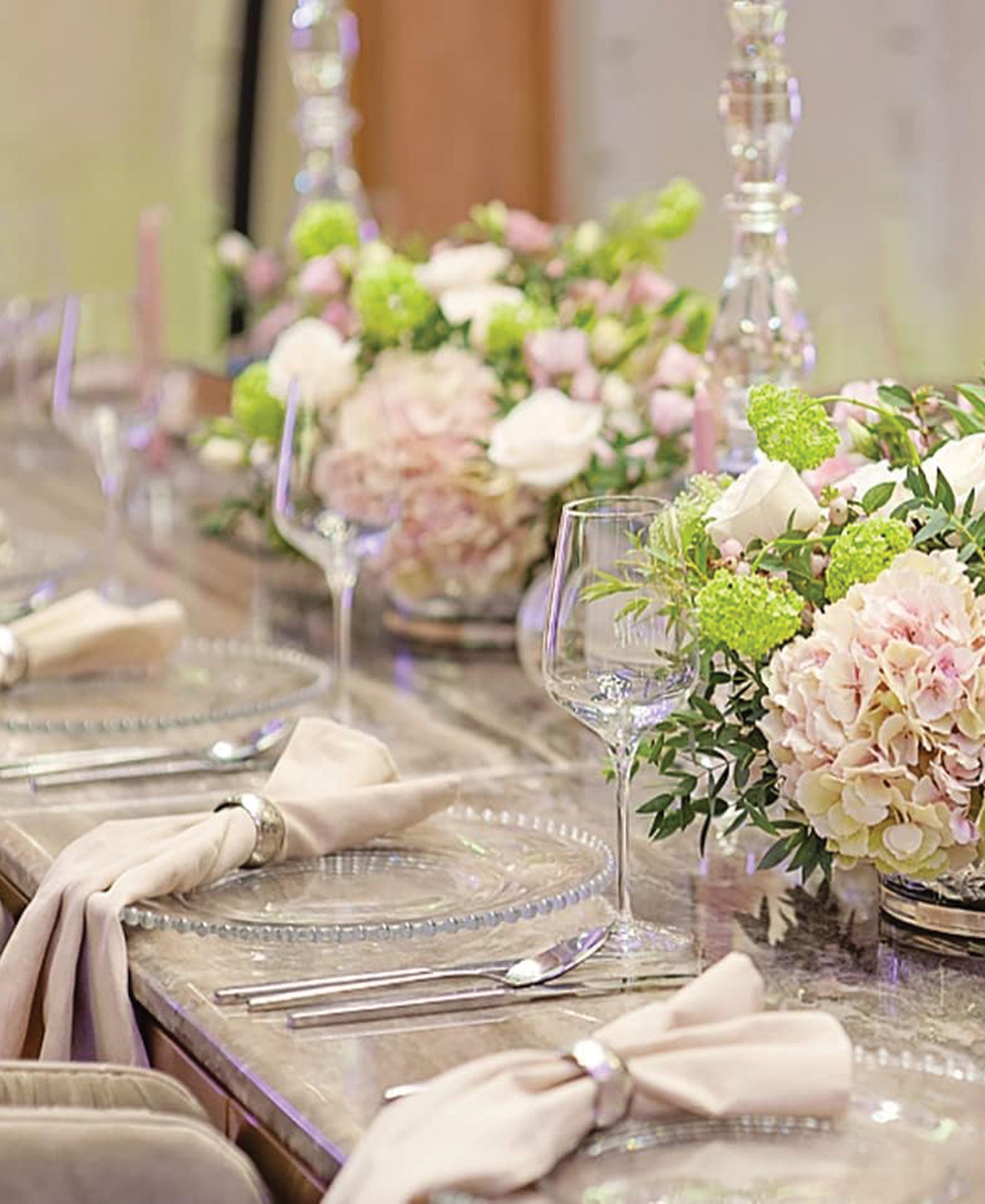 Beaded Clear 13"D Glass Charger Plates 4-Piece Set