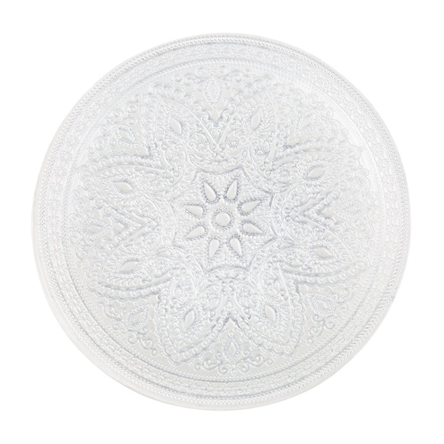 Divine Glass Charger Plates 4-Piece Set - Silver 13" D