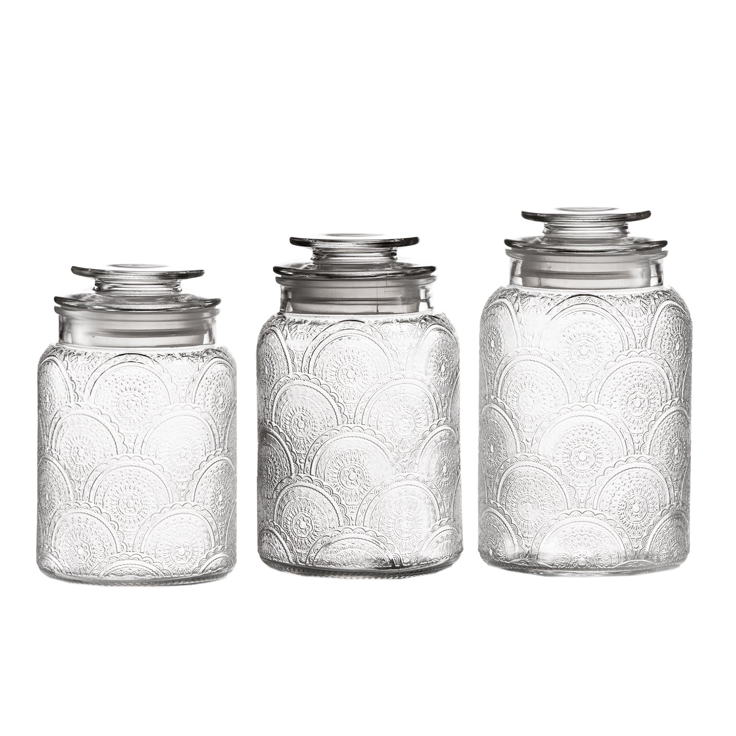 Canister Set 3-Piece Glass Jars