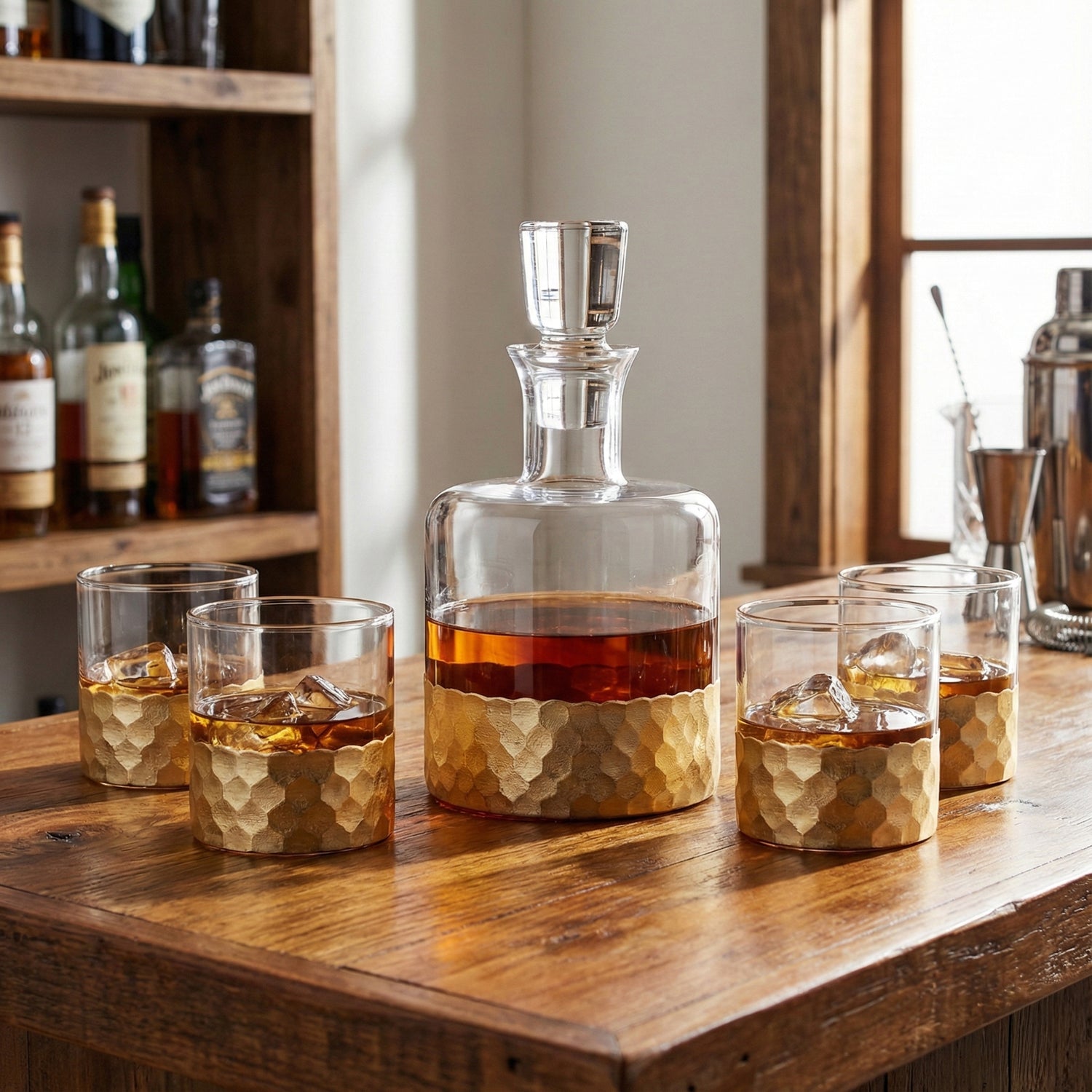 Daphne Gold 5 Pieces Whiskey Set