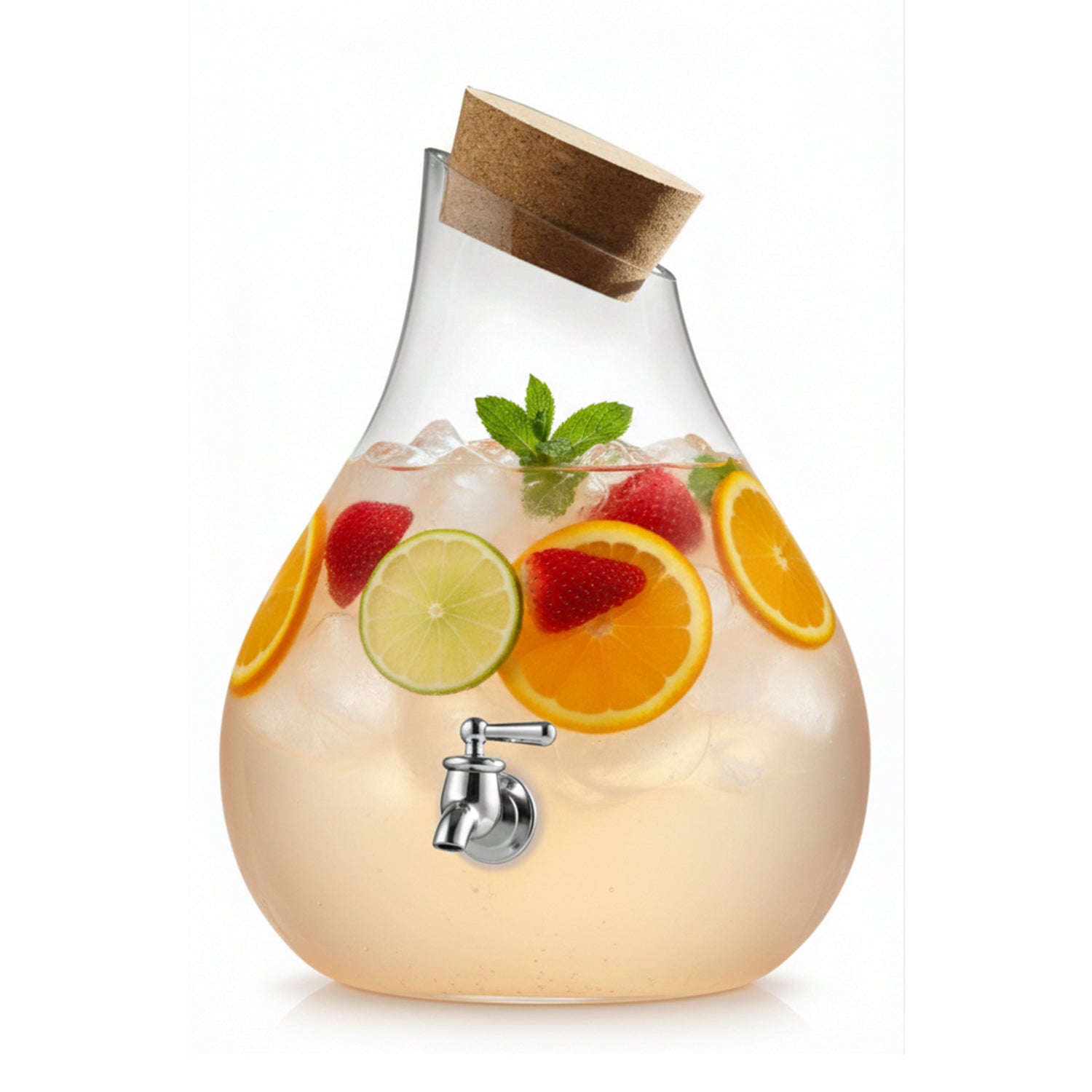 2.5-Gallon Beverage Dispenser with Cork Lid