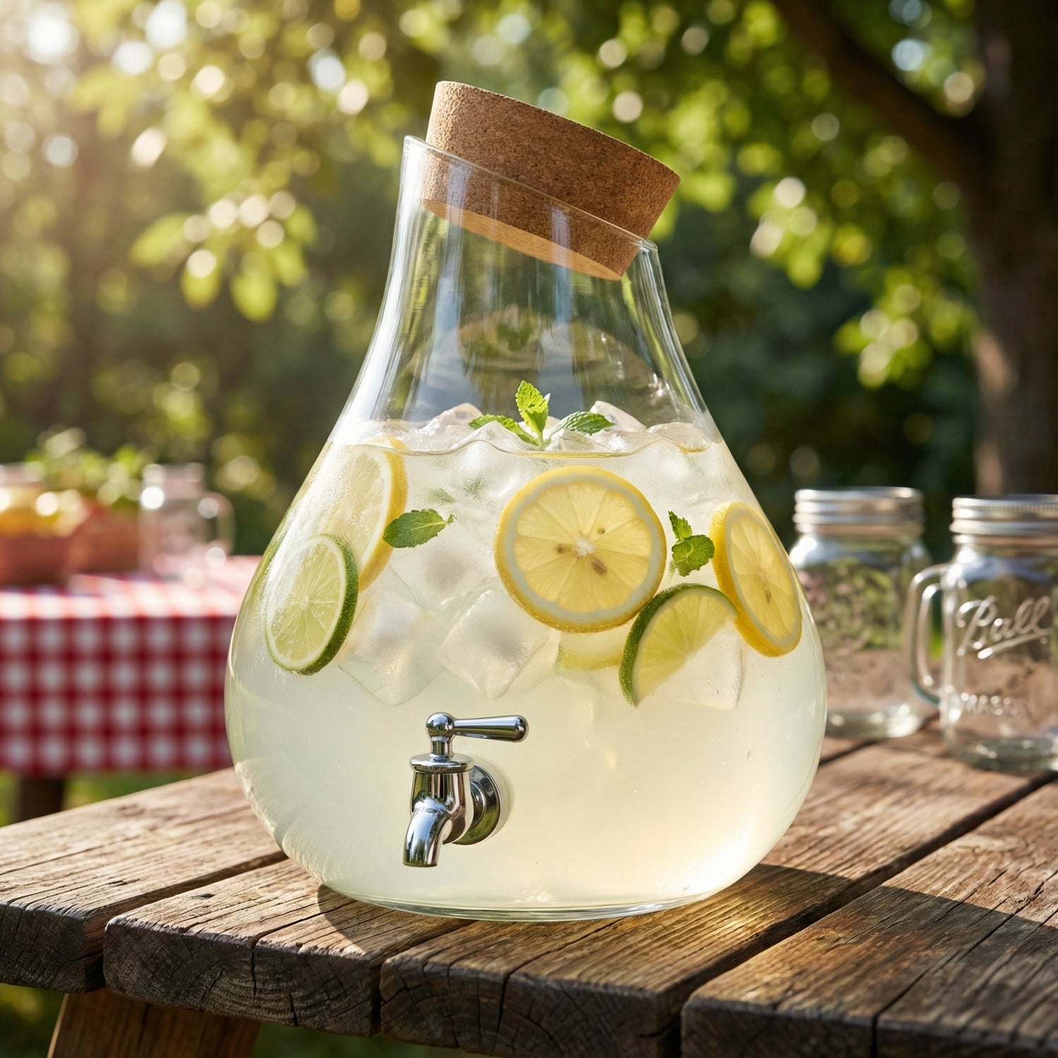 2.5-Gallon Beverage Dispenser with Cork Lid