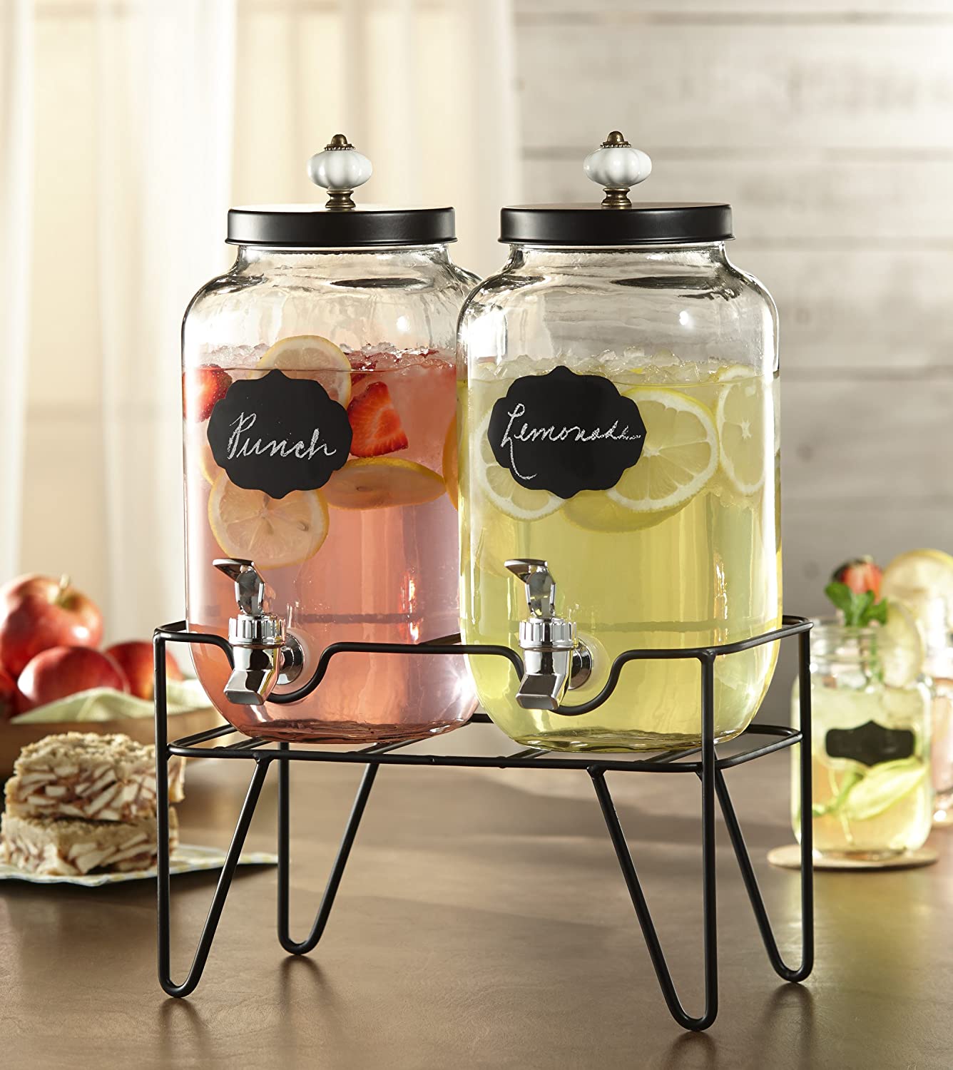 Manchester Set of 2 Beverage Dispensers 3.1 L Each
